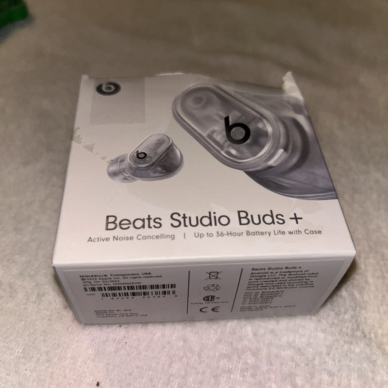 Beats by Dr. Dre – Beats Studio Buds + True Wireless Noise Cancelling – Clear