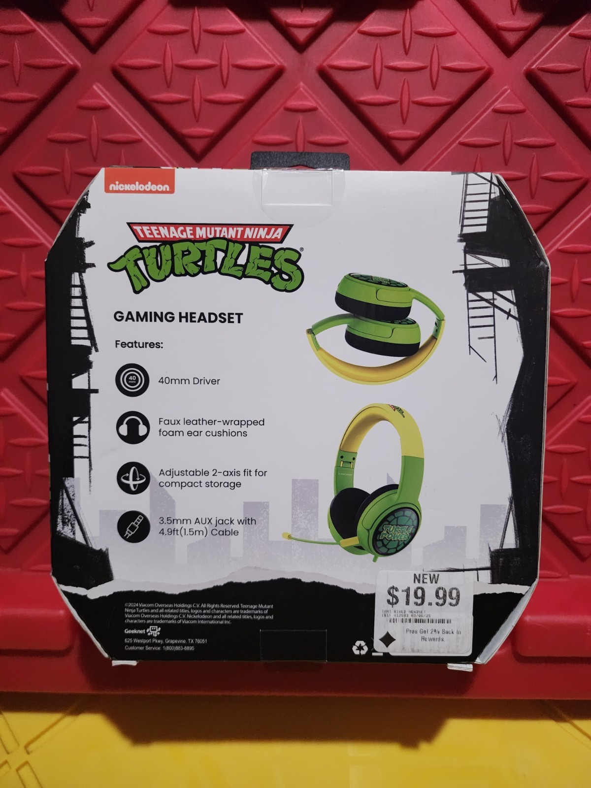 Nickelodeon Teenage Mutant Ninja Turtles Gaming Headset Wired Foldable 40mm 1.5m