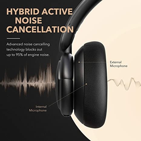 Soundcore Anker LIFE Q30 Hybrid Active Noise Cancelling Headphones A3028 – Black