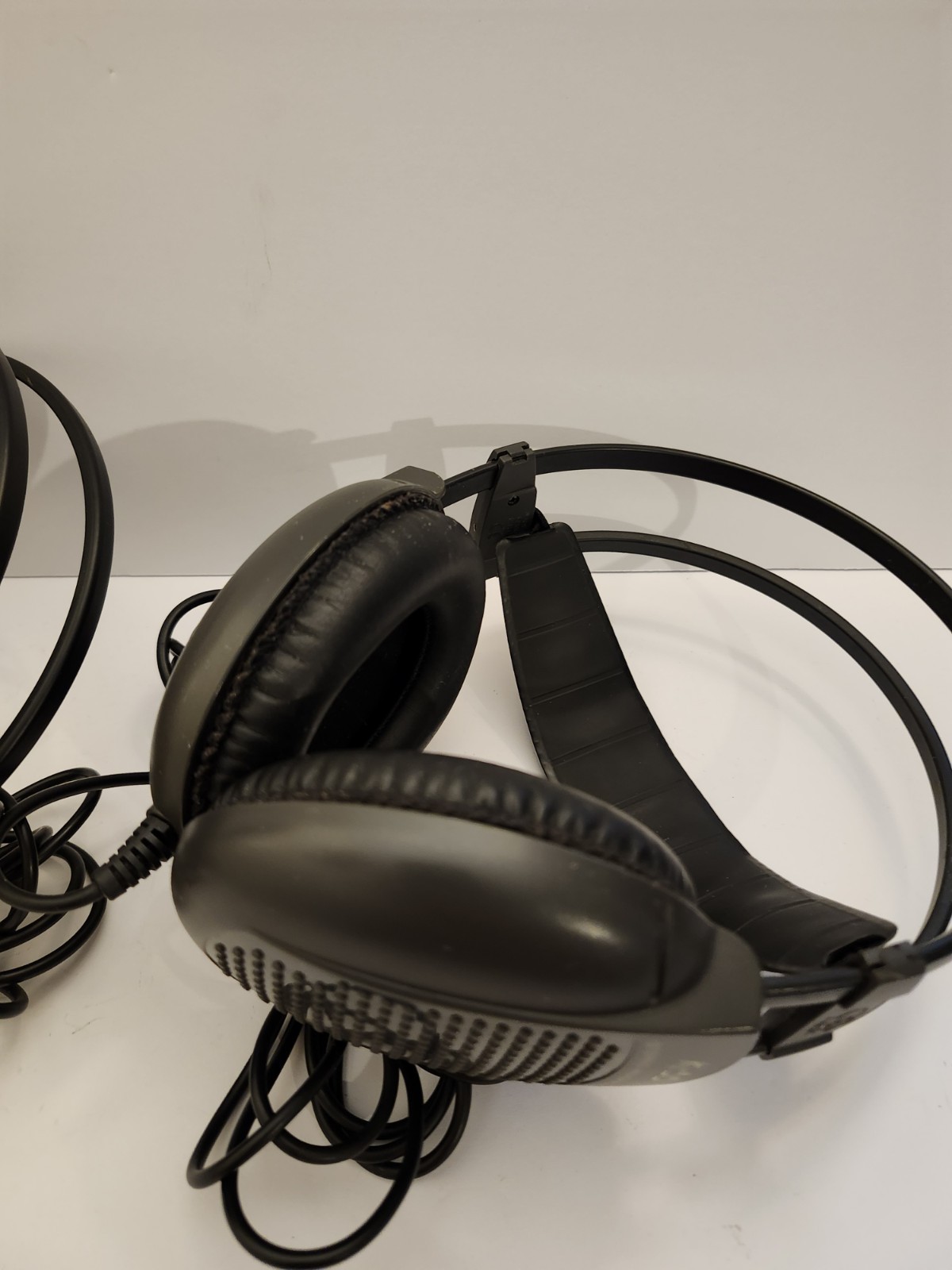 2x Vintage AKG K55 Stereo Headphones Tested Working Retro Over Ear Audio Lot