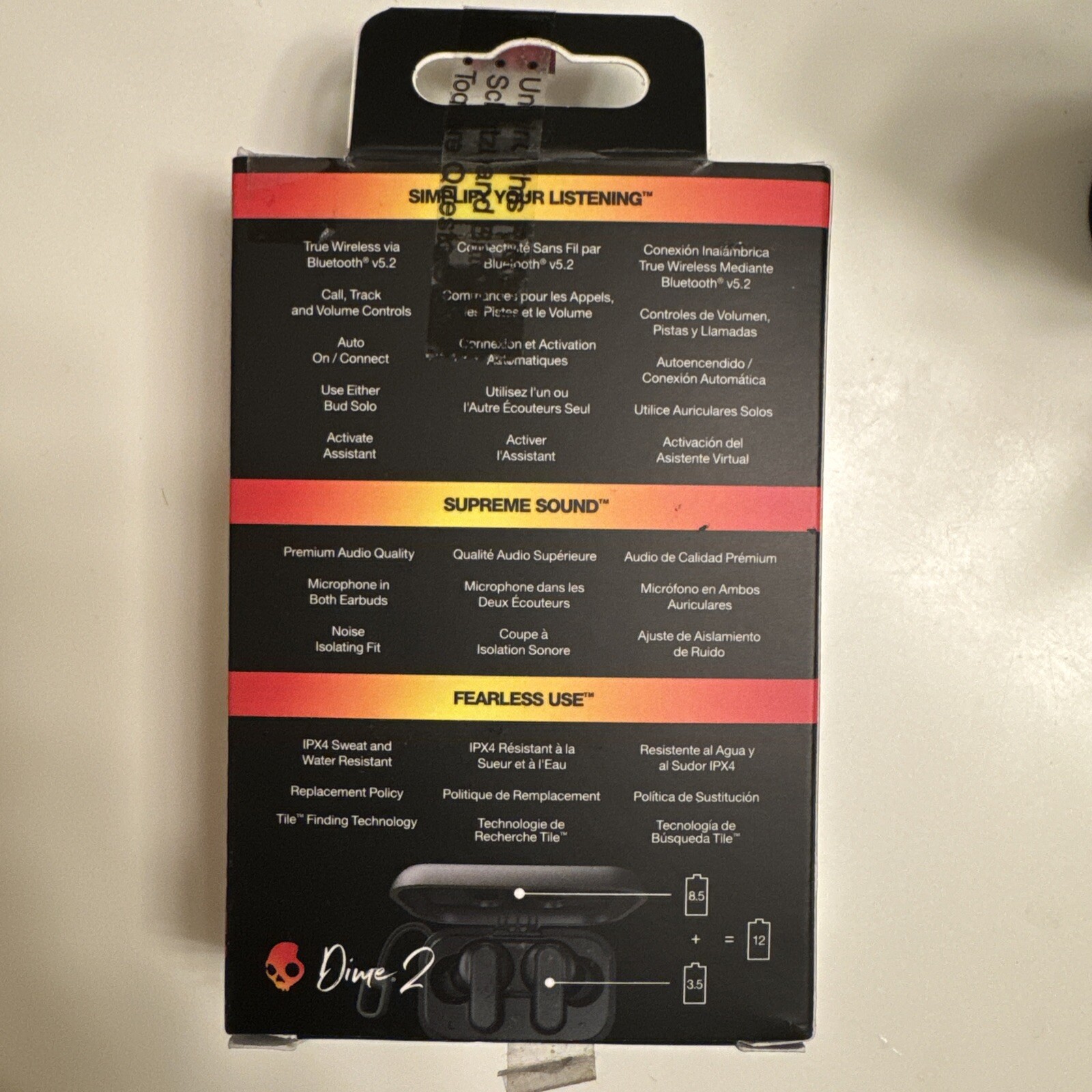 Skullcandy Dime XT 2 TWS Wireless Bluetooth Earbuds Personal Sound New Open Box