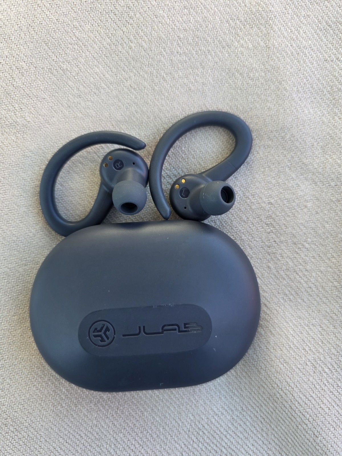 JLab Go Air Sport True Wireless Bluetooth Earbuds with Charging Case – Graphite
