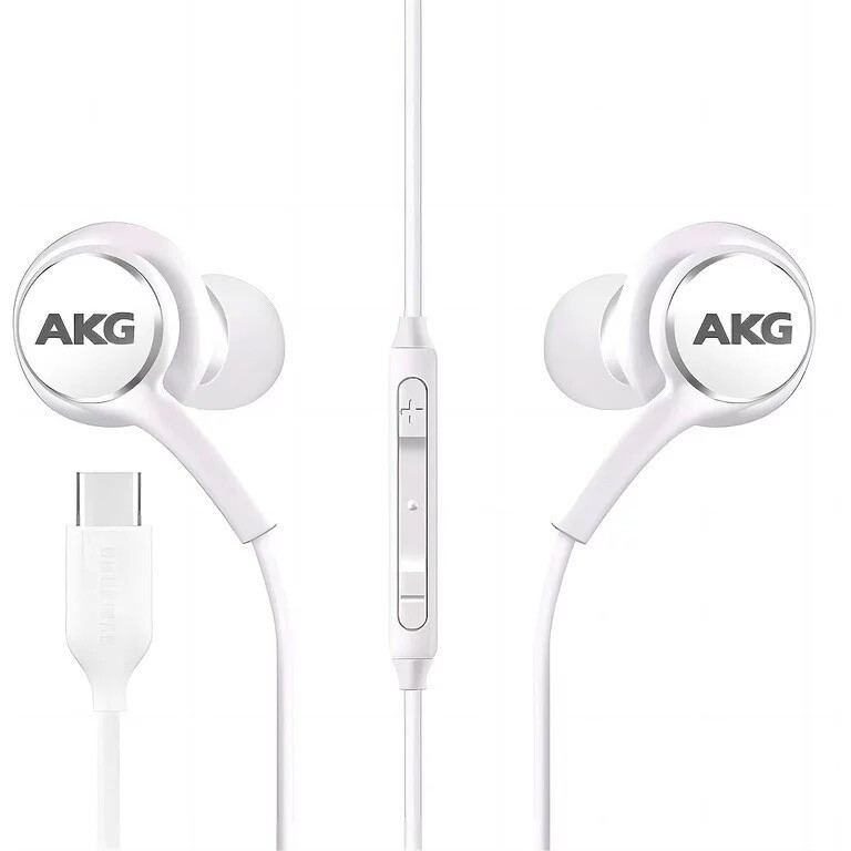 Type C Headphone Earbuds with Microphone – White Color