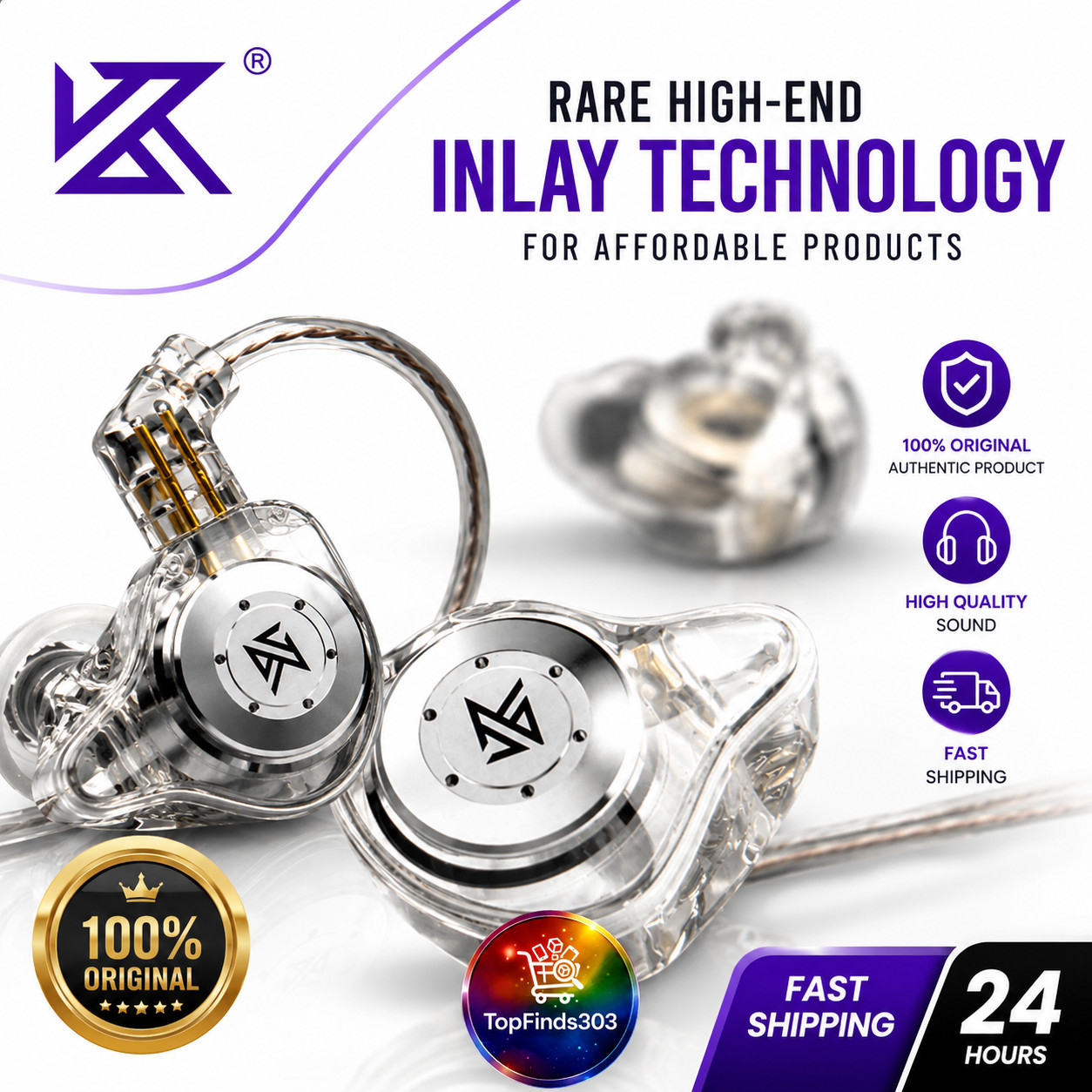 KZ EDX Pro Wired In-Ear Monitor Earphones HiFi Stereo Bass Noise Isolating.