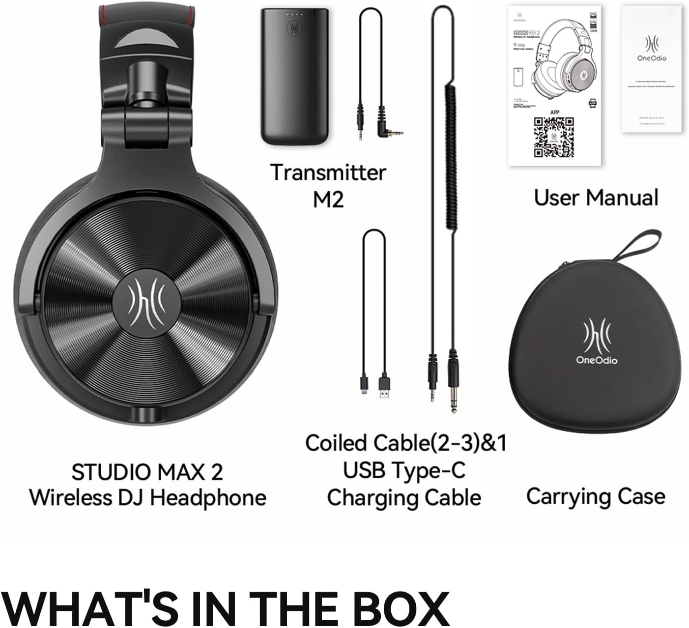 OneOdio Studio Max 2 Wireless DJ Headphones 9ms LDAC Hi-Res 120H Bluetooth