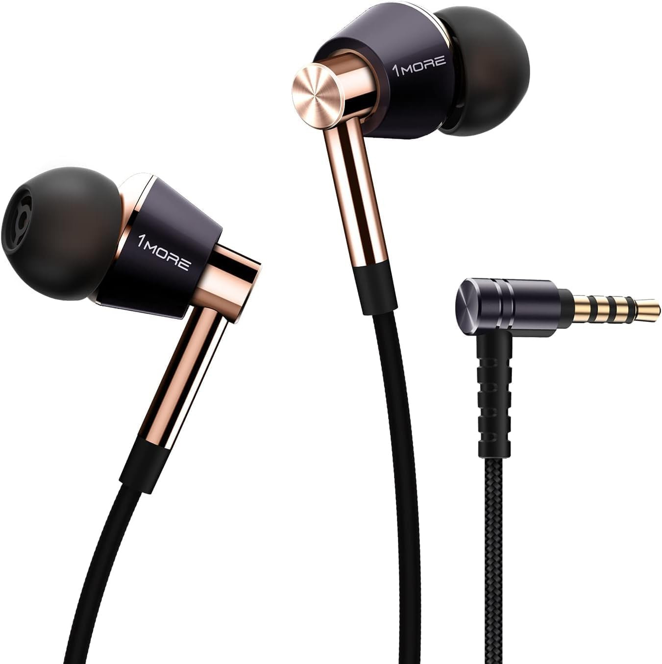 Auriculares Tres Drivers Con Microfono Sonido De Alta Resolucion Y Fidelidad Oro