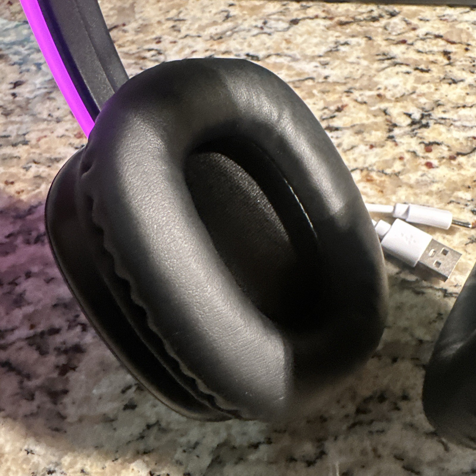 SHINE Wireless Bluetooth Headphones Black LED Light Color Changing RGB Over-Ear
