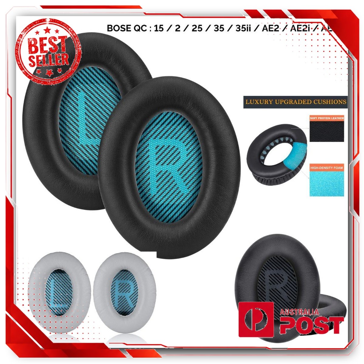 Replacement Ear Pads Cushions for Bose QC45 QC35 II QC25 QC15 AE2 – Comfort