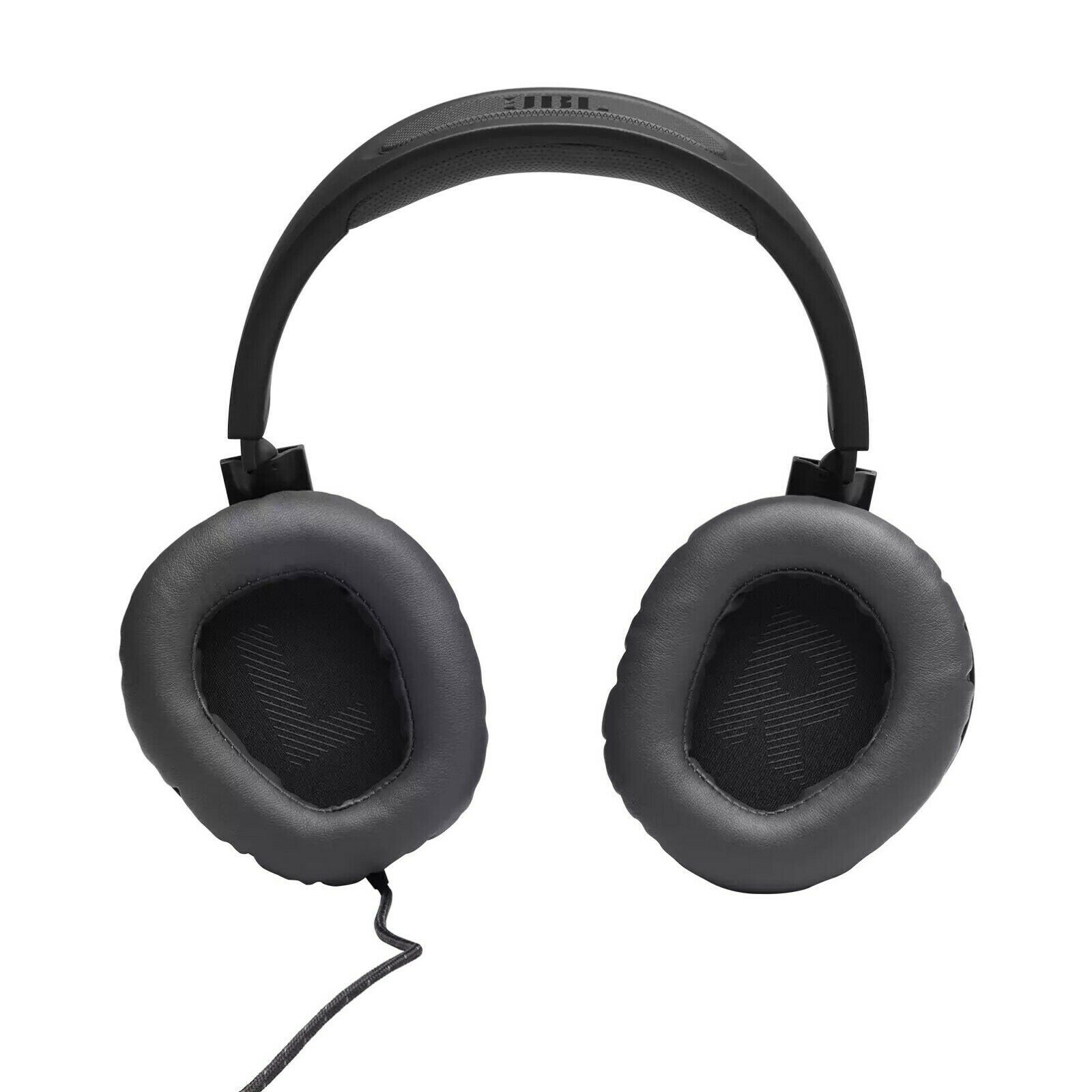 JBL Quantum 100 Wired Over-Ear Gaming Headset with Detachable Boom Mic, Black