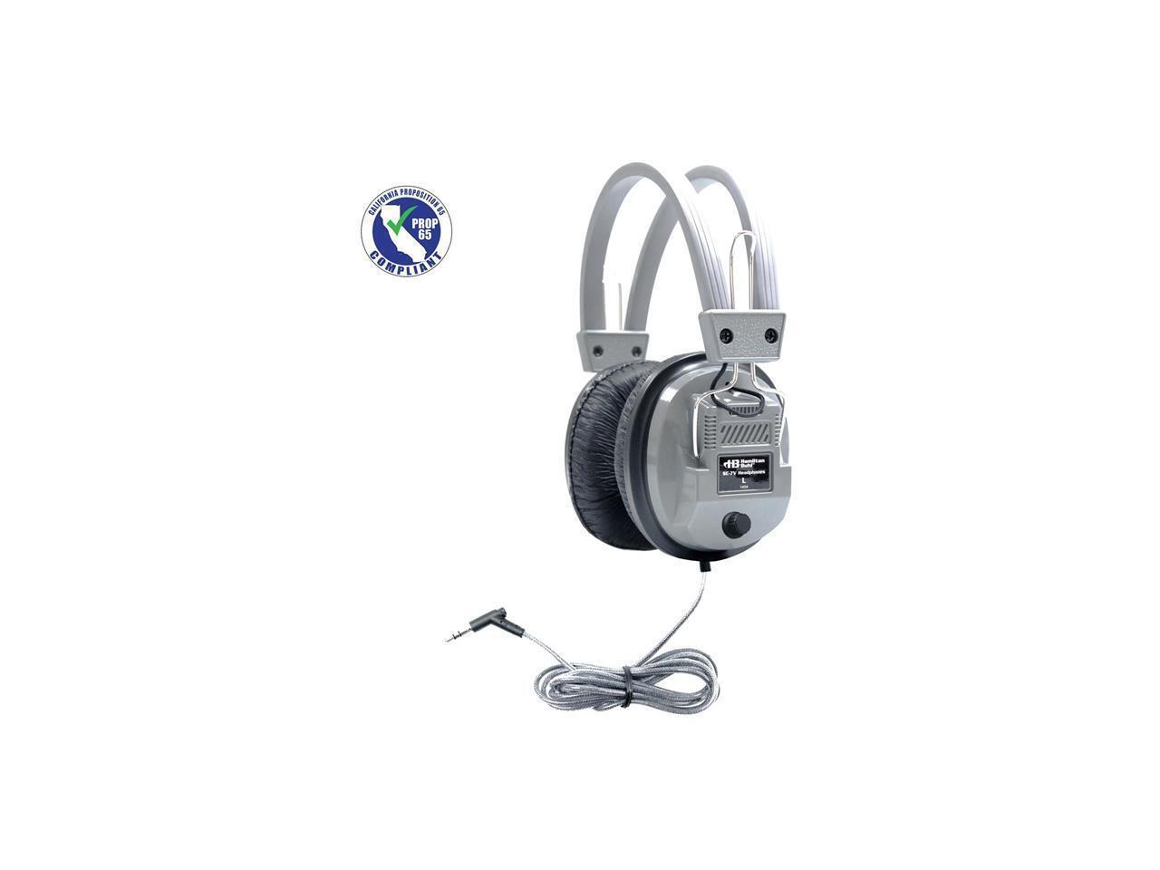 HamiltonBuhl SC-7V SchoolMate Deluxe Stereo Headphone with 3.5mm Plug & Volume C