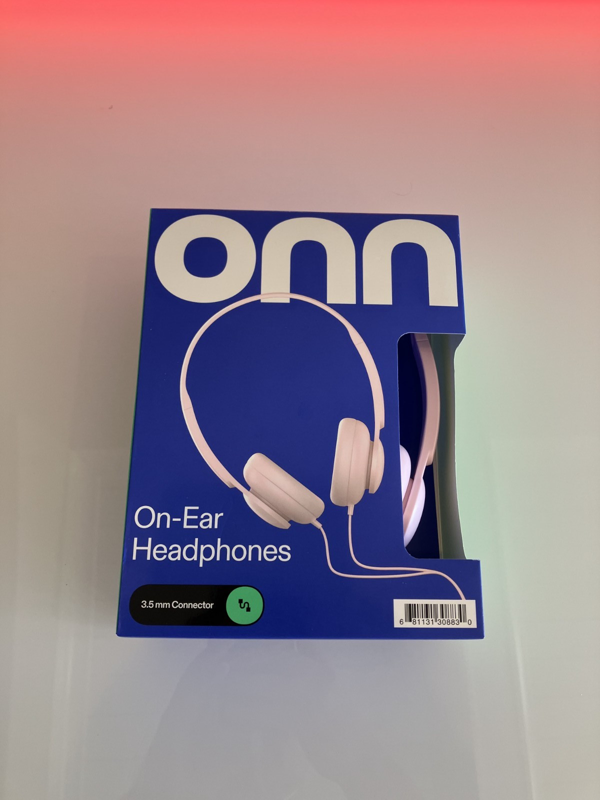 onn On-ear Wired Headphones, Blue, Pink, Blue, One or Multi, New, 3.5mm HD, OE