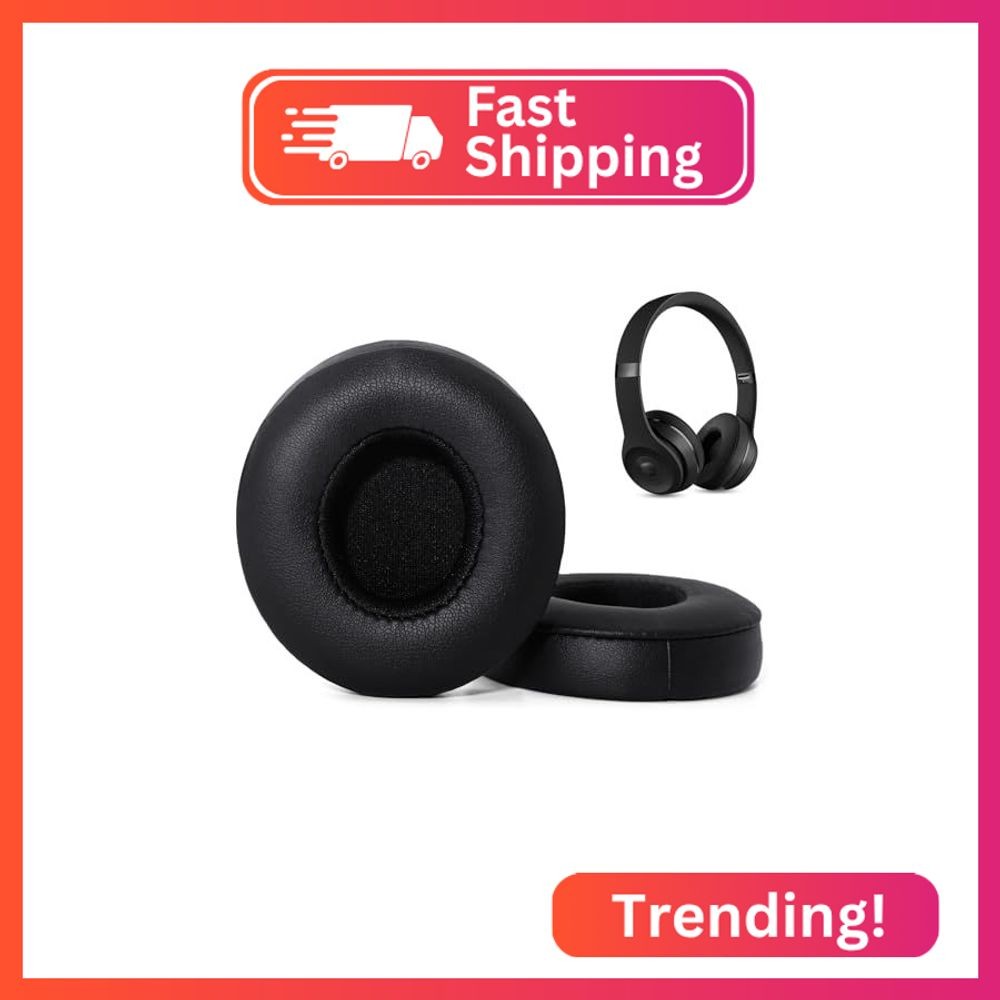 Solo 3 Wireless Earpads Replacement for Beats Solo2 Wired Headphone – Black