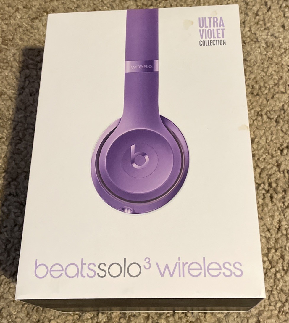 Beats EMPTY BOX ONLY Purple Ultra Violet Dr. Dre Solo 3 Wireless Music