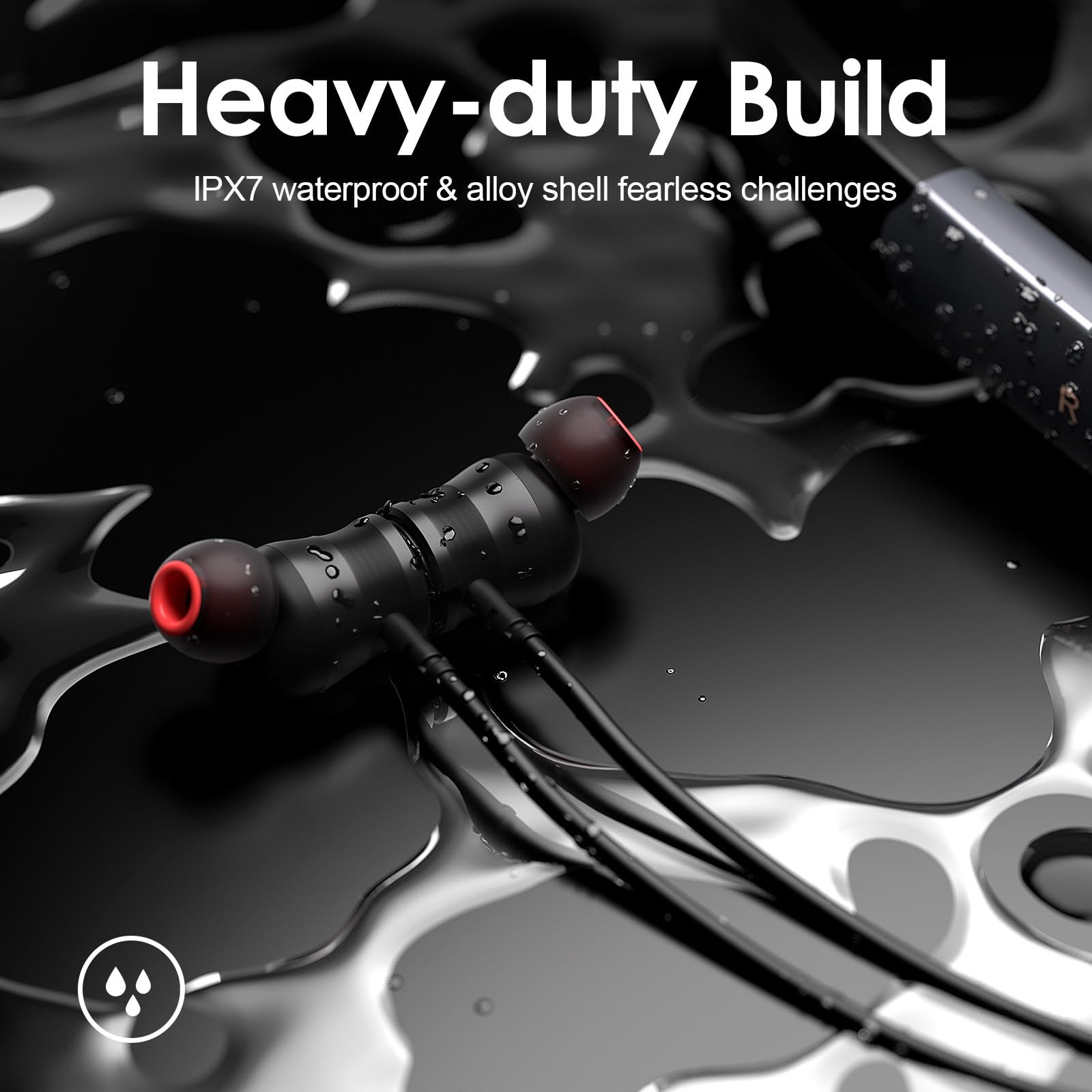 Bluetooth Headphones, 150H Playtime Wireless Adjustable, Black