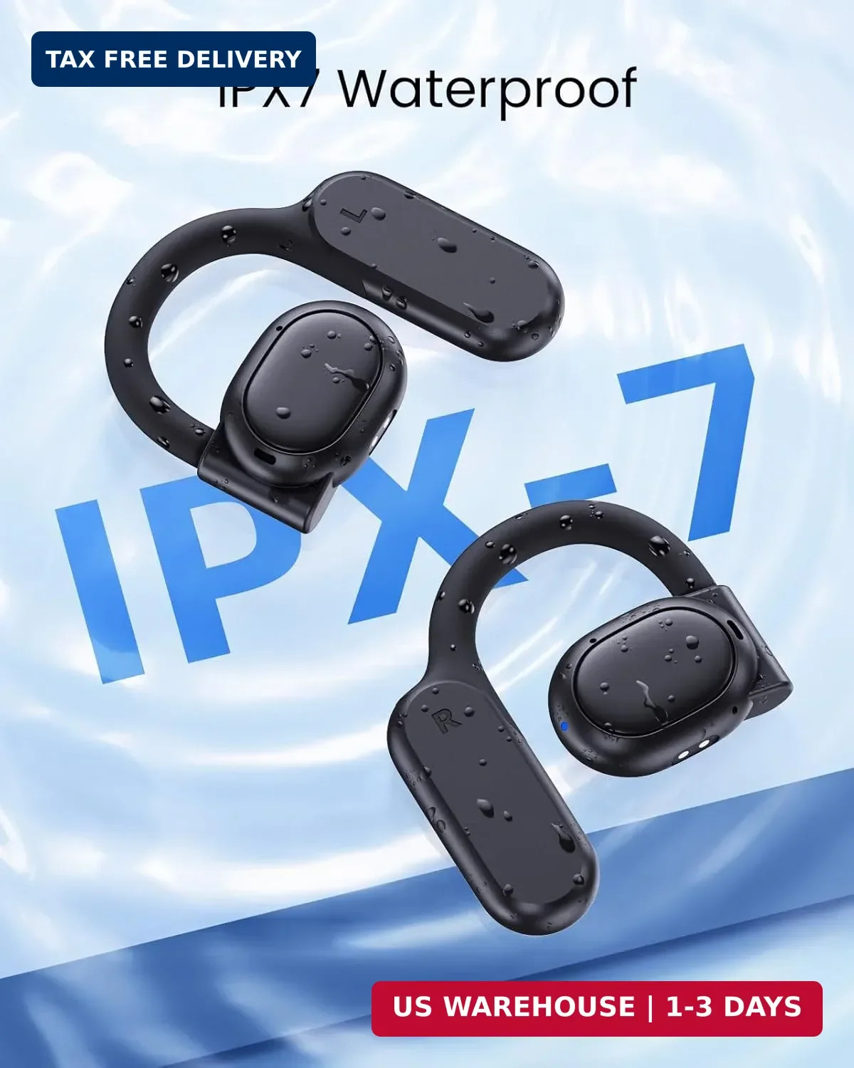AI Translation Earbuds Real Time 164 Languages 80H Translator Earbuds K black