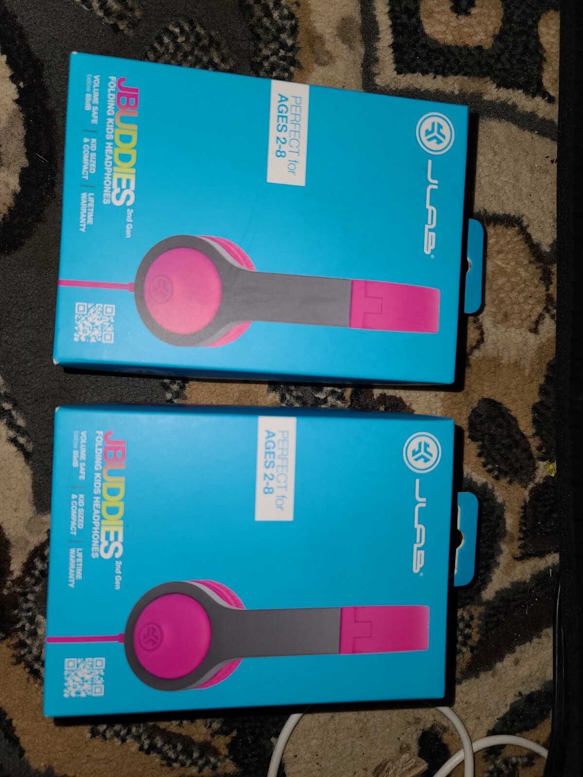 JLAB JBuddies Folding Kids Headphones Perfect For Kids 2-8 Years {LOT OF 2}