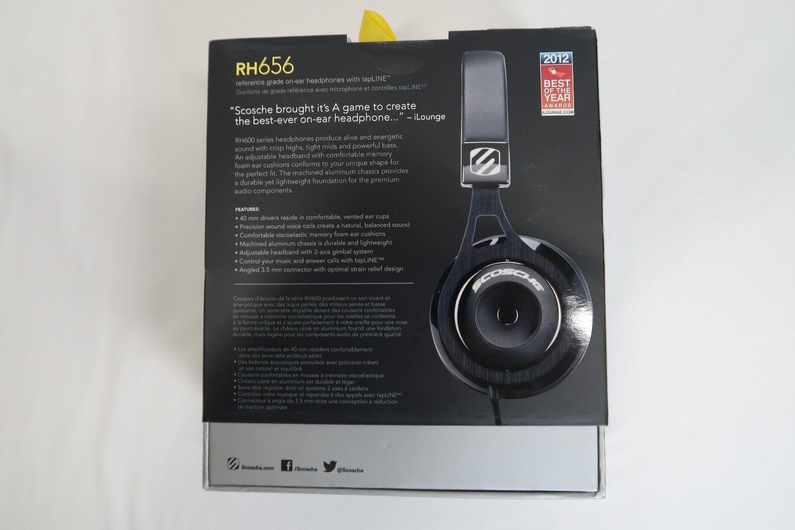 Scosche RH656 Over The Head Headphones With Tapline Black Brand New Sealed