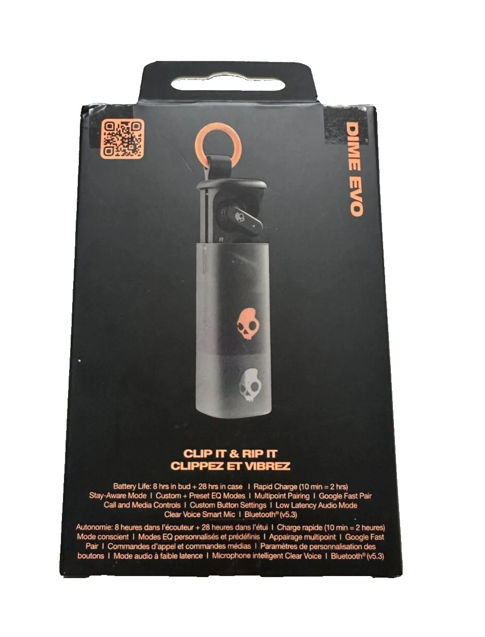 Skullcandy Earbuds S2DTW-S740 Dime Evo Wireless TWS Black BRAND NEW Earphones