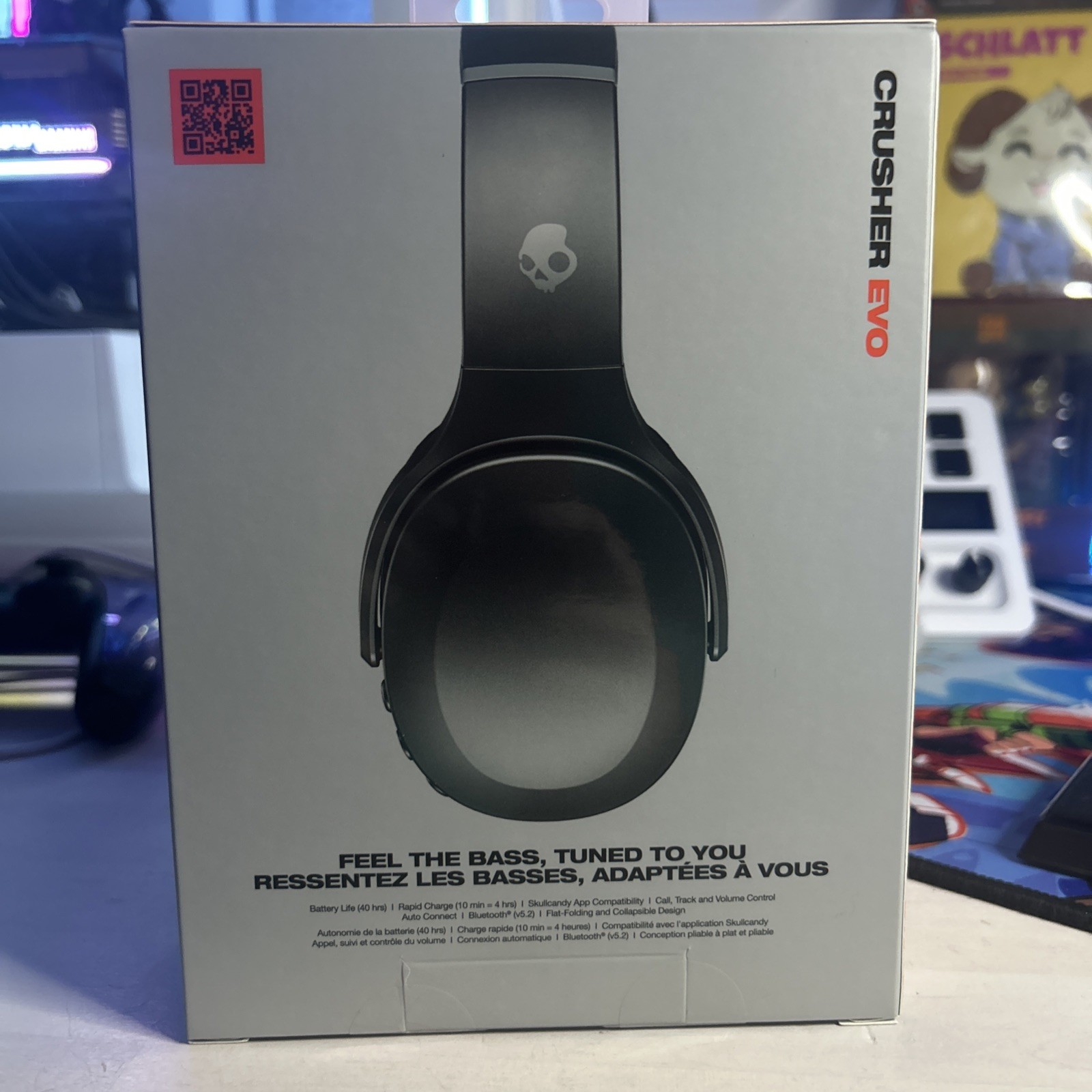 Skullcandy Crusher Evo Wireless Headphones True Black NEW SEALED – Fast Ship