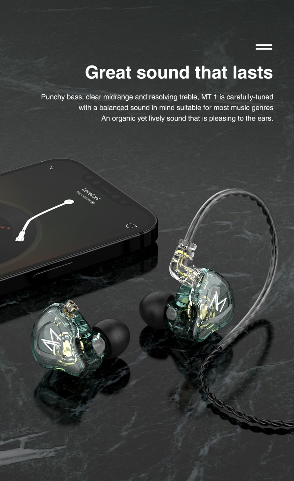 TRN MT1 1DD – High-Performance In-Ear Earphones