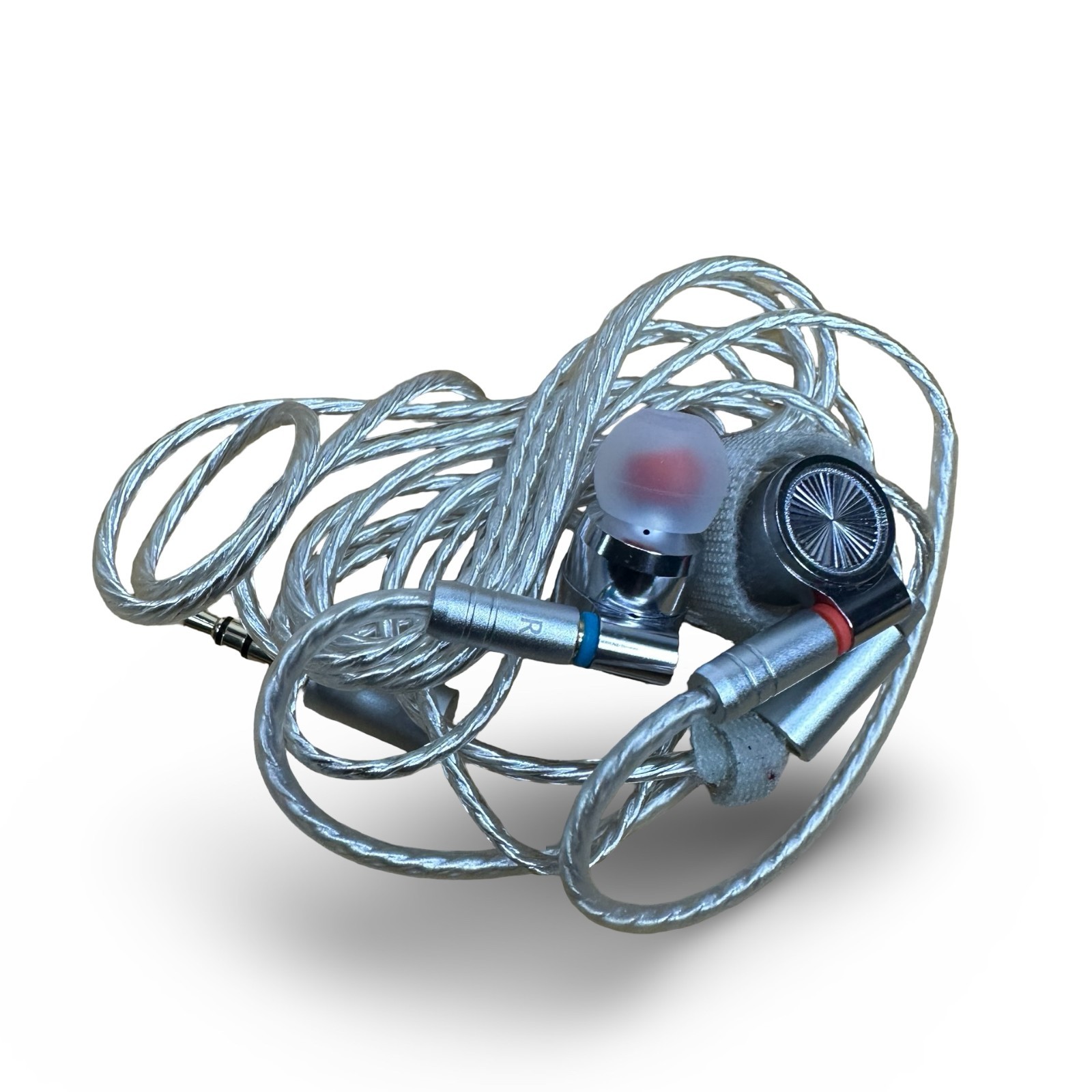 Linsoul Tin HiFi T4 In Ear Monitor Earphones MMCX Silver Cable Open Box