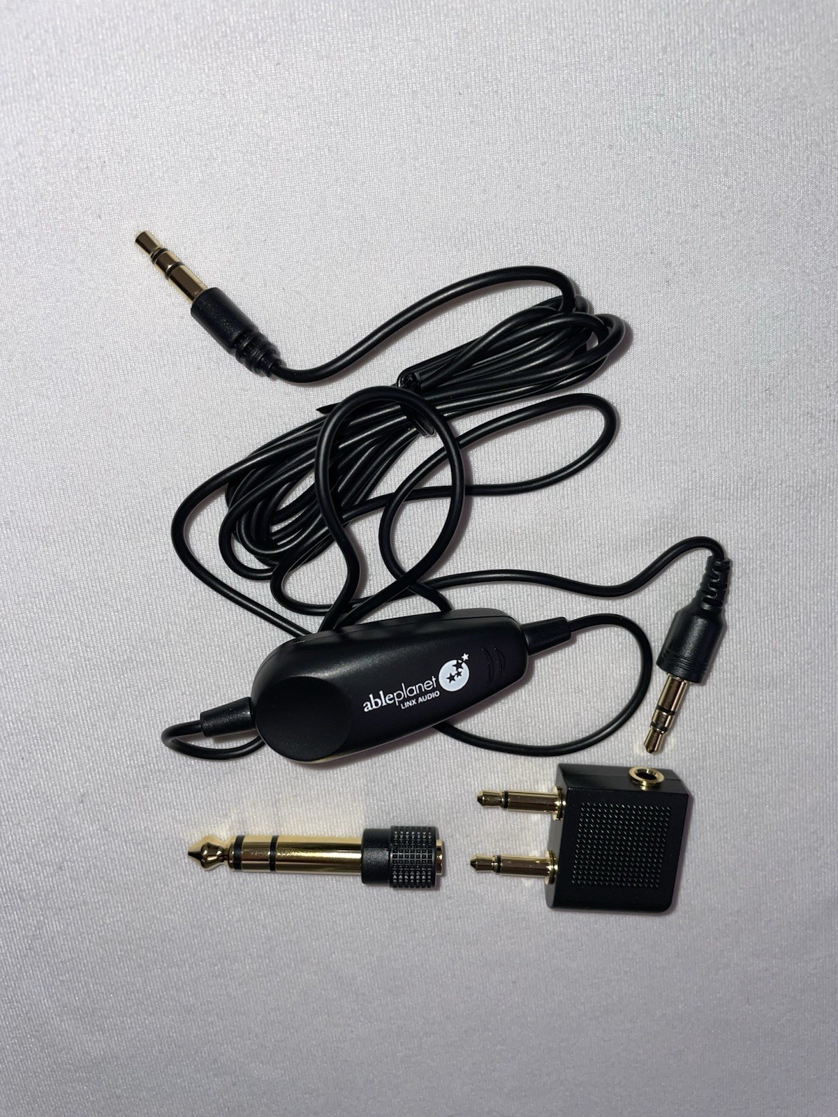 Able Planet Linx Audio Over-Ear Headphones w/ Hard Case Cable & Airplane Adapter