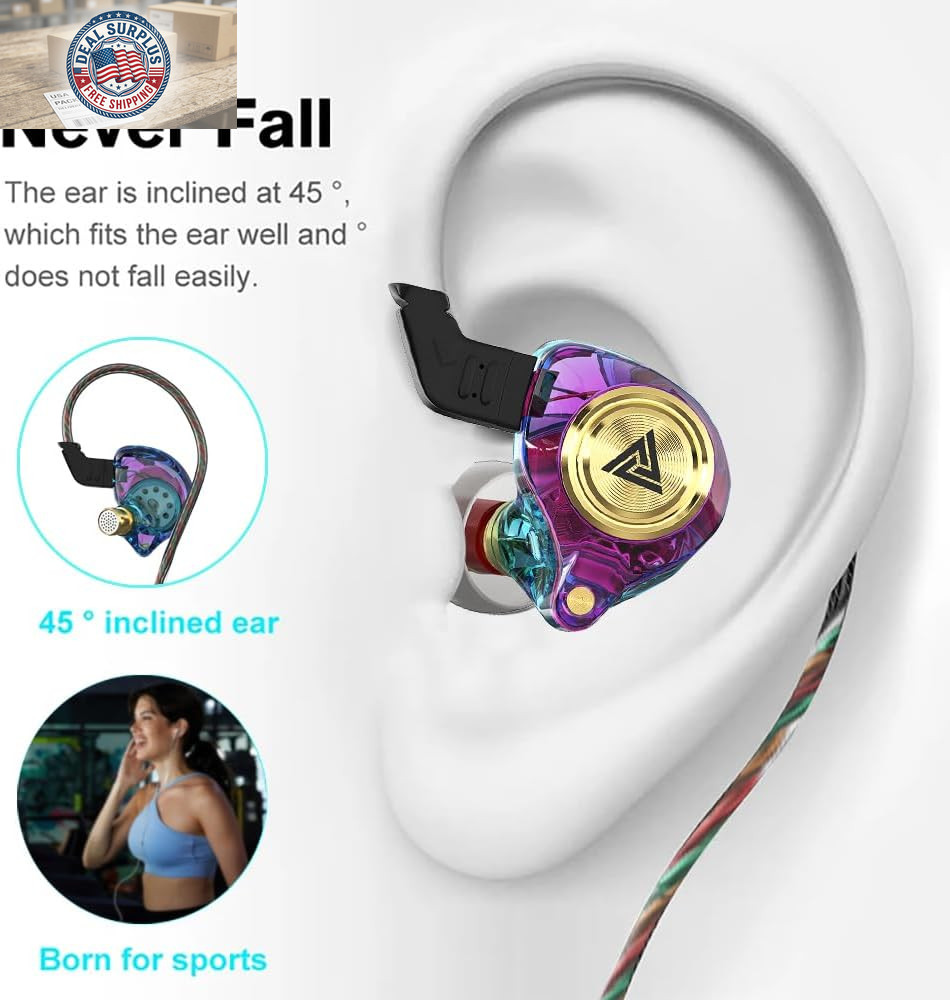 Wired Gaming Earbuds, Ak3File in Ear Monitors, Deep Bass Sound Wired Earbuds, Hi