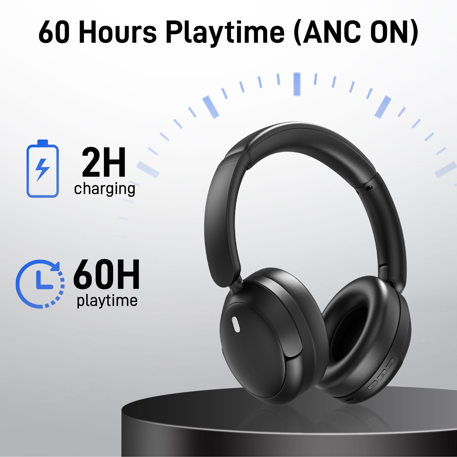 Over-Ear Headphone Bluetooth Active Noise Cancelling Wireless Foldable Headset