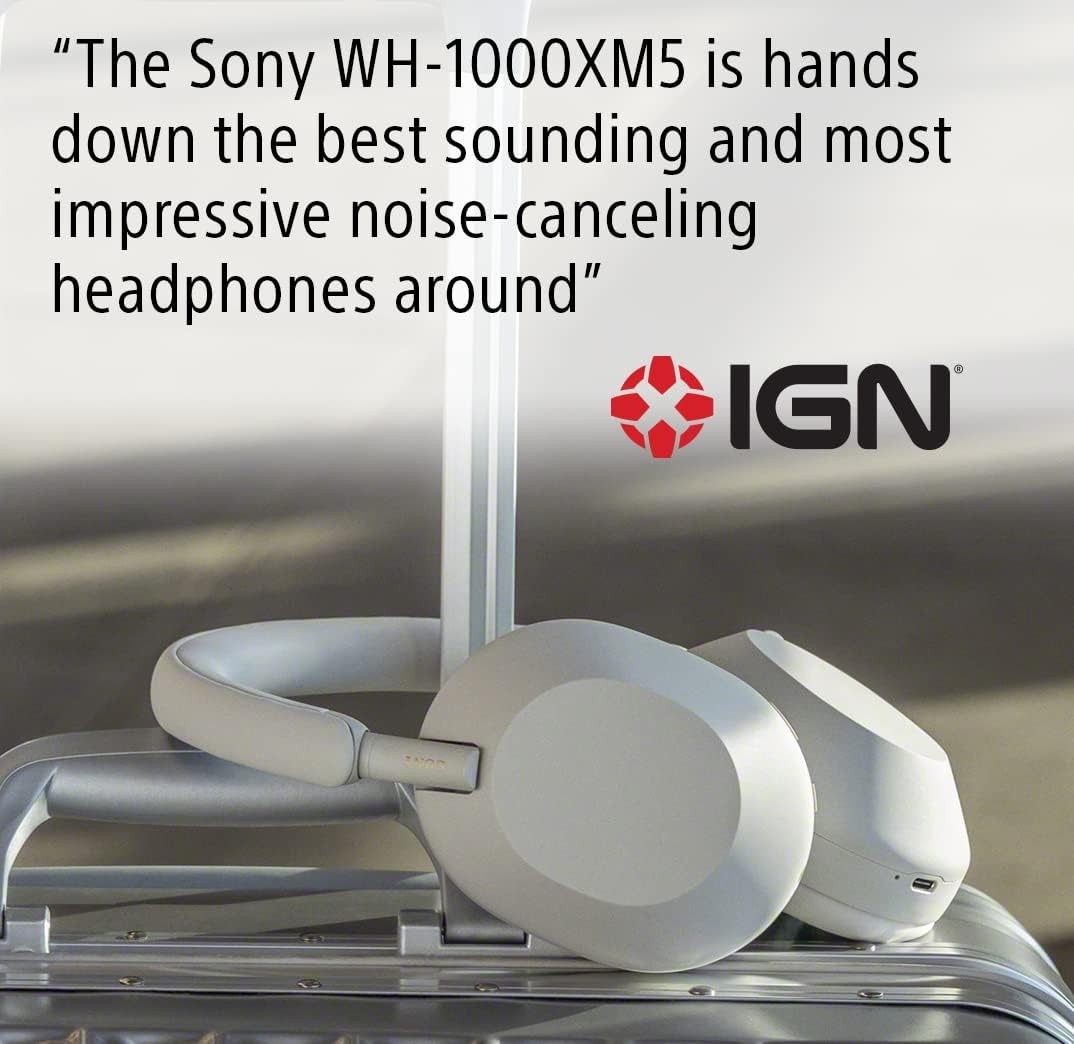 Sony WH-1000XM5 Wireless Headphones Midnight Blue Noise Canceling Touch Control