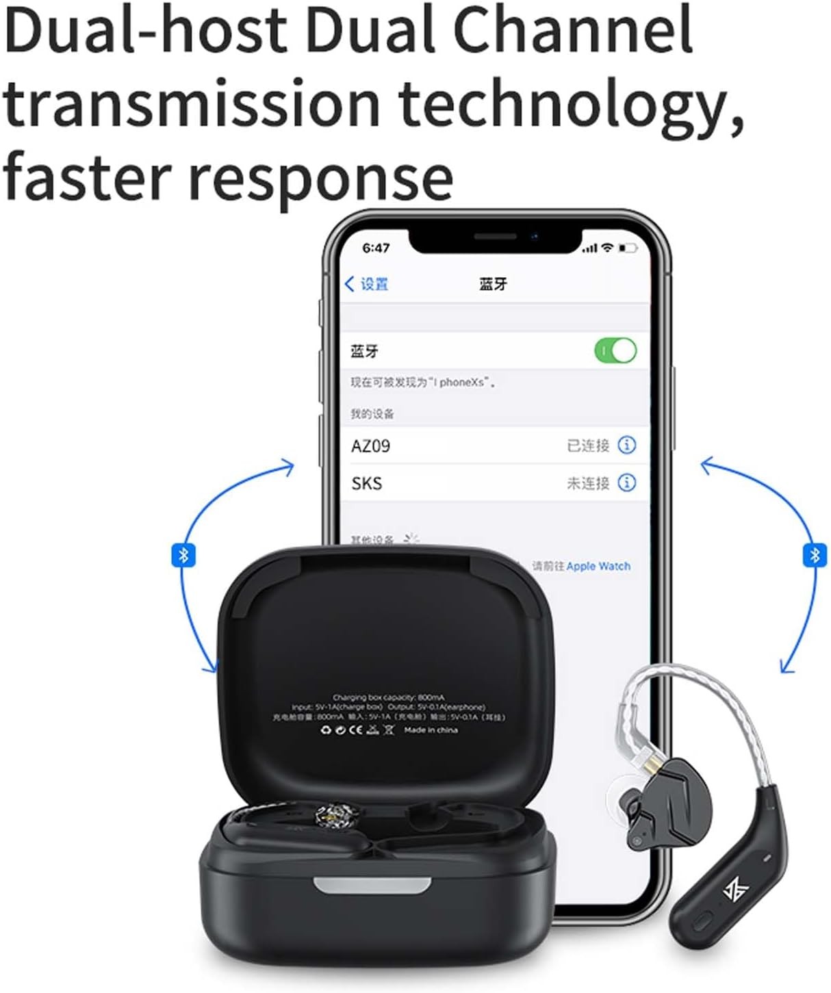 KZ AZ09 Bluetooth IEM 5.4 Module Adaper Wireless B PIN,