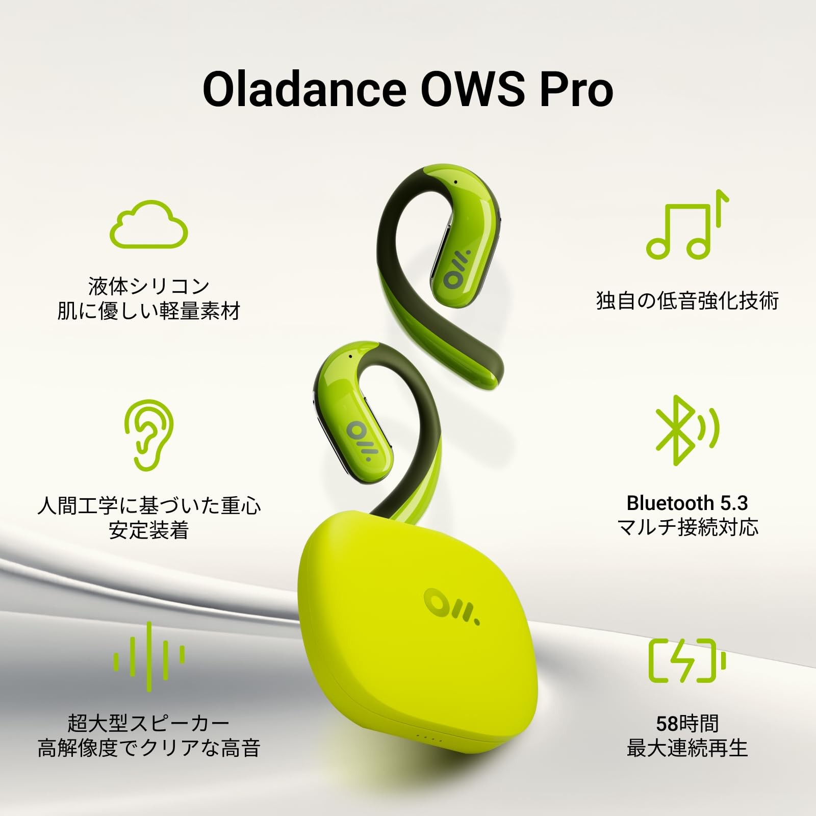 Oladance OWS Pro Open-Ear Wireless Earphones Bluetooth 5.3 58Hr IPX4 Sport