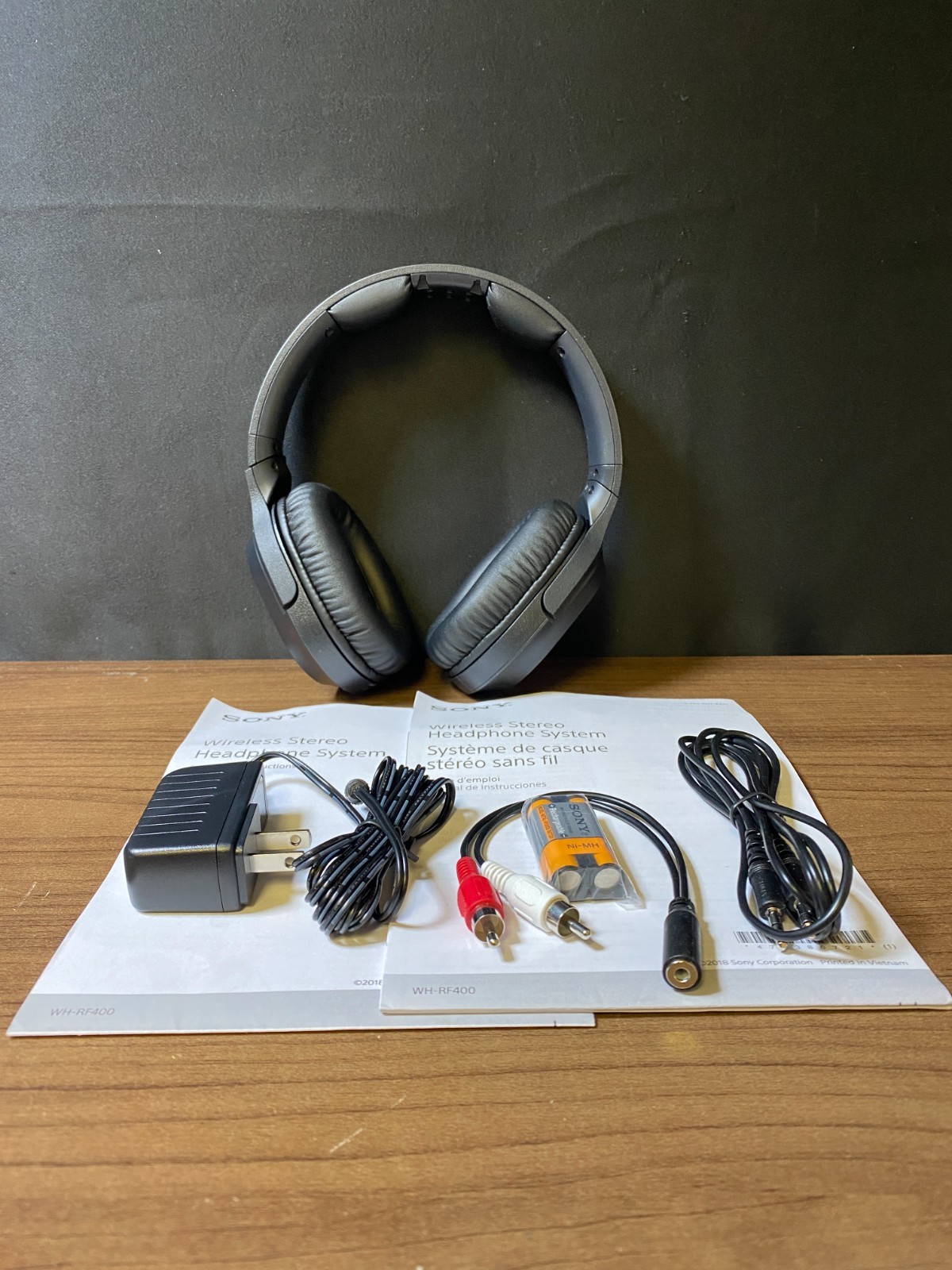 Sony WH-RF400 Black Adjustable Headband Wireless Bluetooth Stereo Headphones
