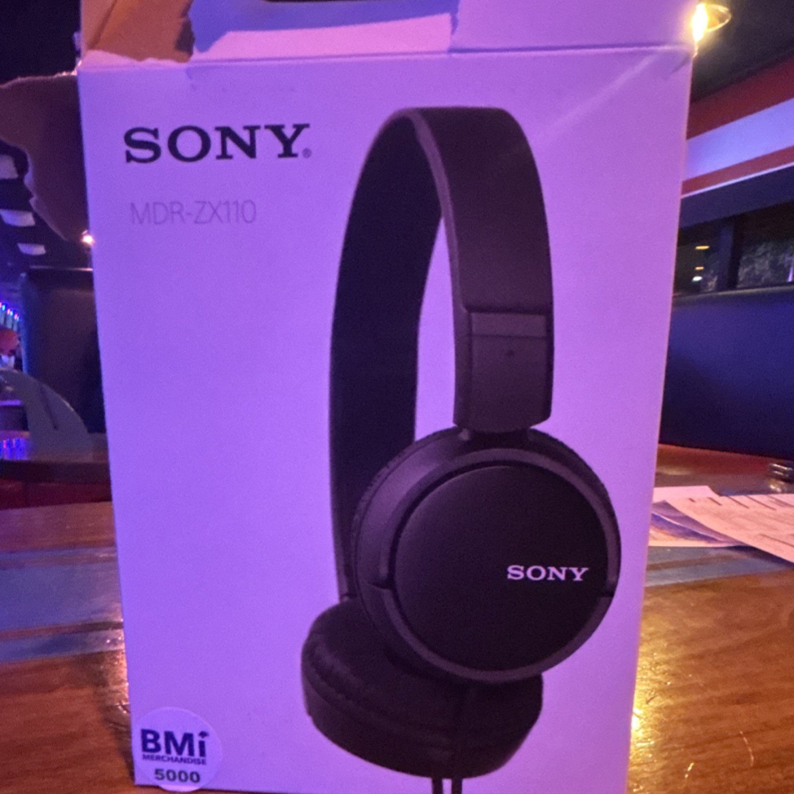Sony MDR-ZX110 Wired On-Ear Stereo Headphones 3.5mm Jack 30mm Black repackaged