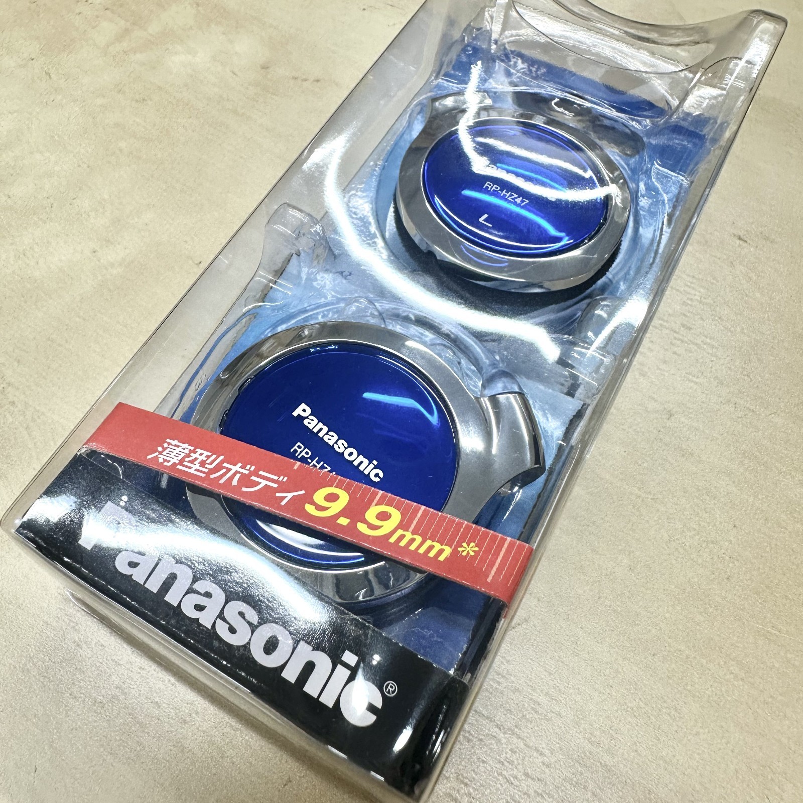 Panasonic Clip On Headphones Blue RP-HZ47-A Earhook Earphones Ultra Slim Japan