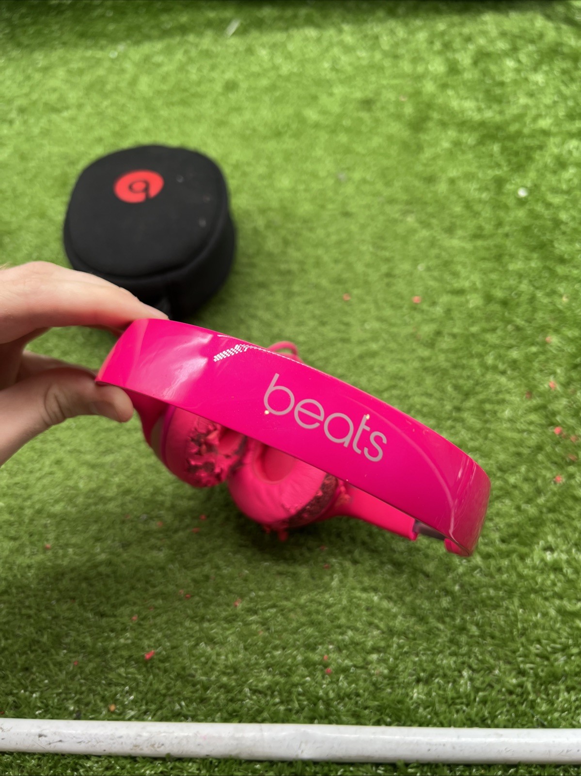 Beats Solo Wired On-Ear Headphones B0518 Pink ~ Work But Need EarPads. 13