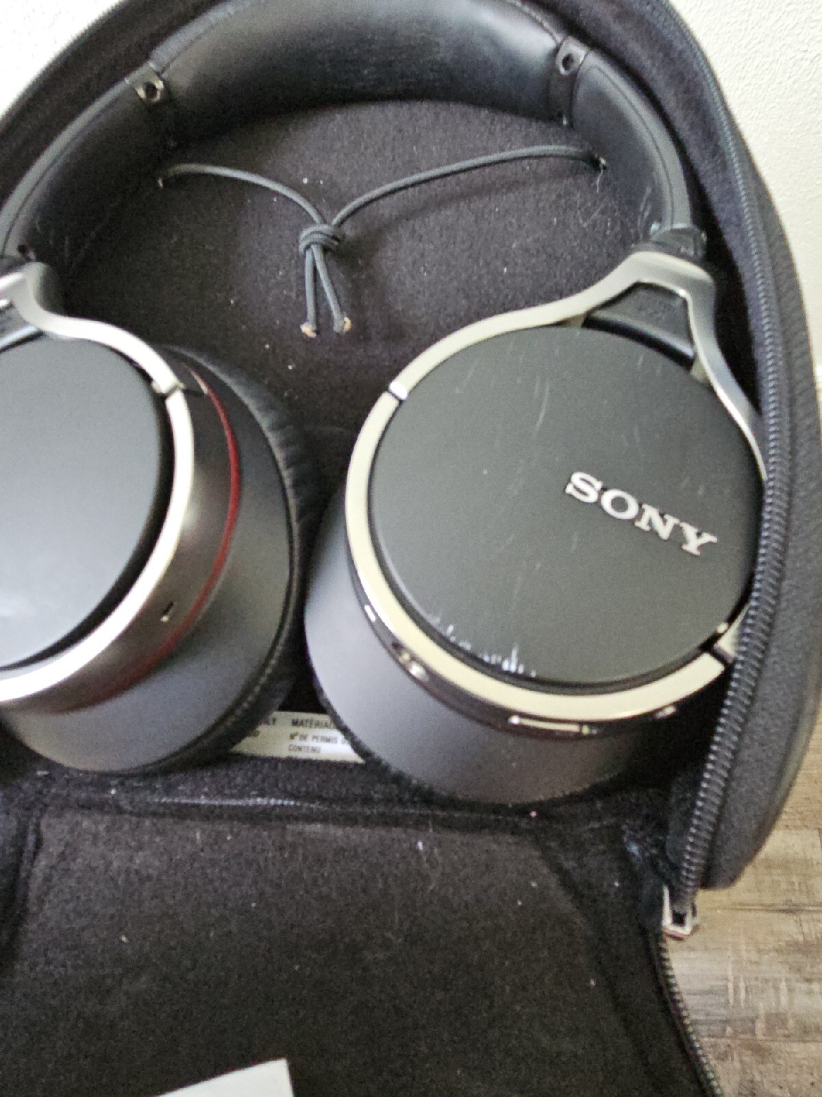 Sony Noise Canceling Headphones MDR-10RNC Black Tested Works Great!