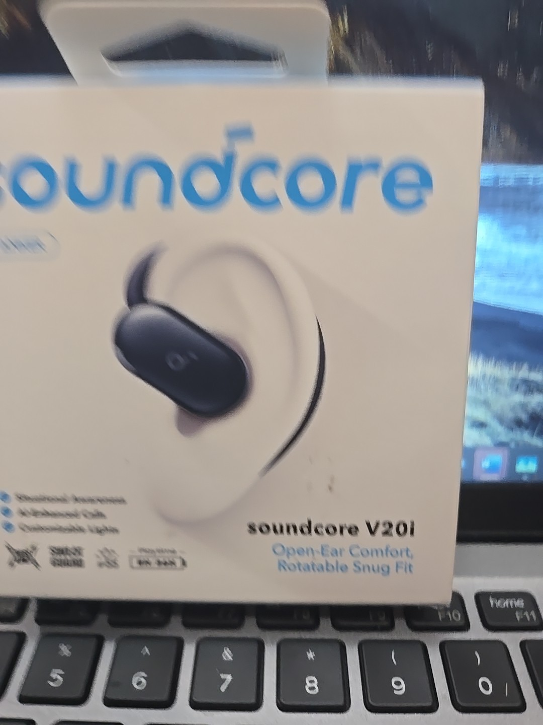 Soundcore V20I by Anker Open-Ear Headphones, Ultra-Comfort, Adjustable Ear Hooks