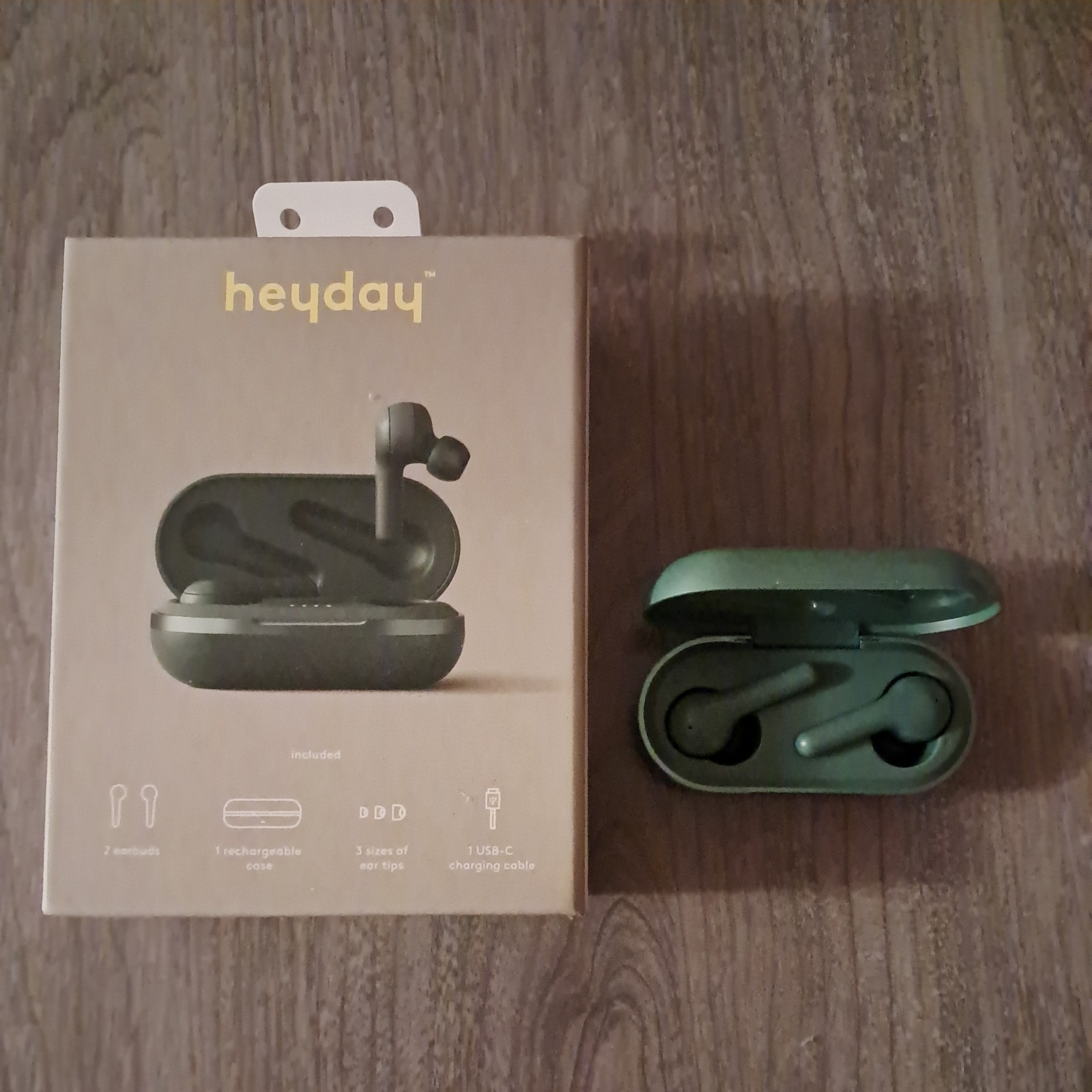 Heyday True Wireless Bluetooth Earbuds (Bluetooth 5.0 enabled, up to 24 hours)