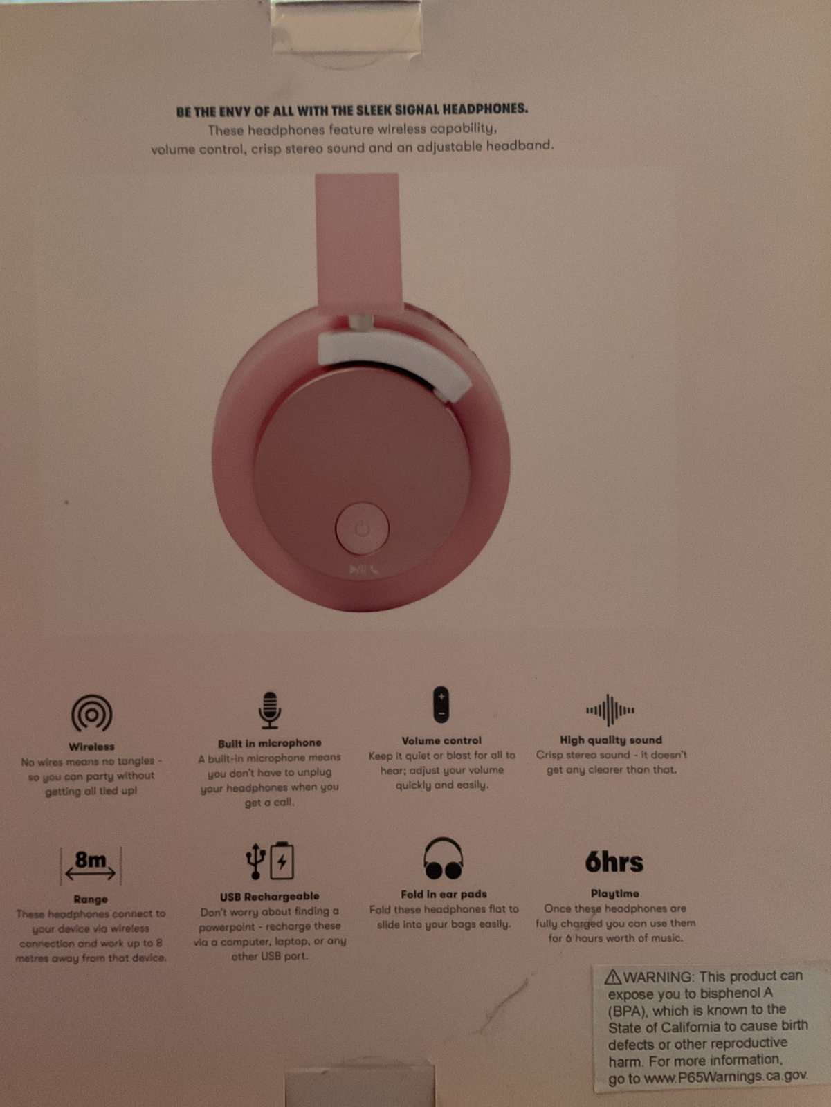 Typo Signal Wireless Headphones – Sakura Pink