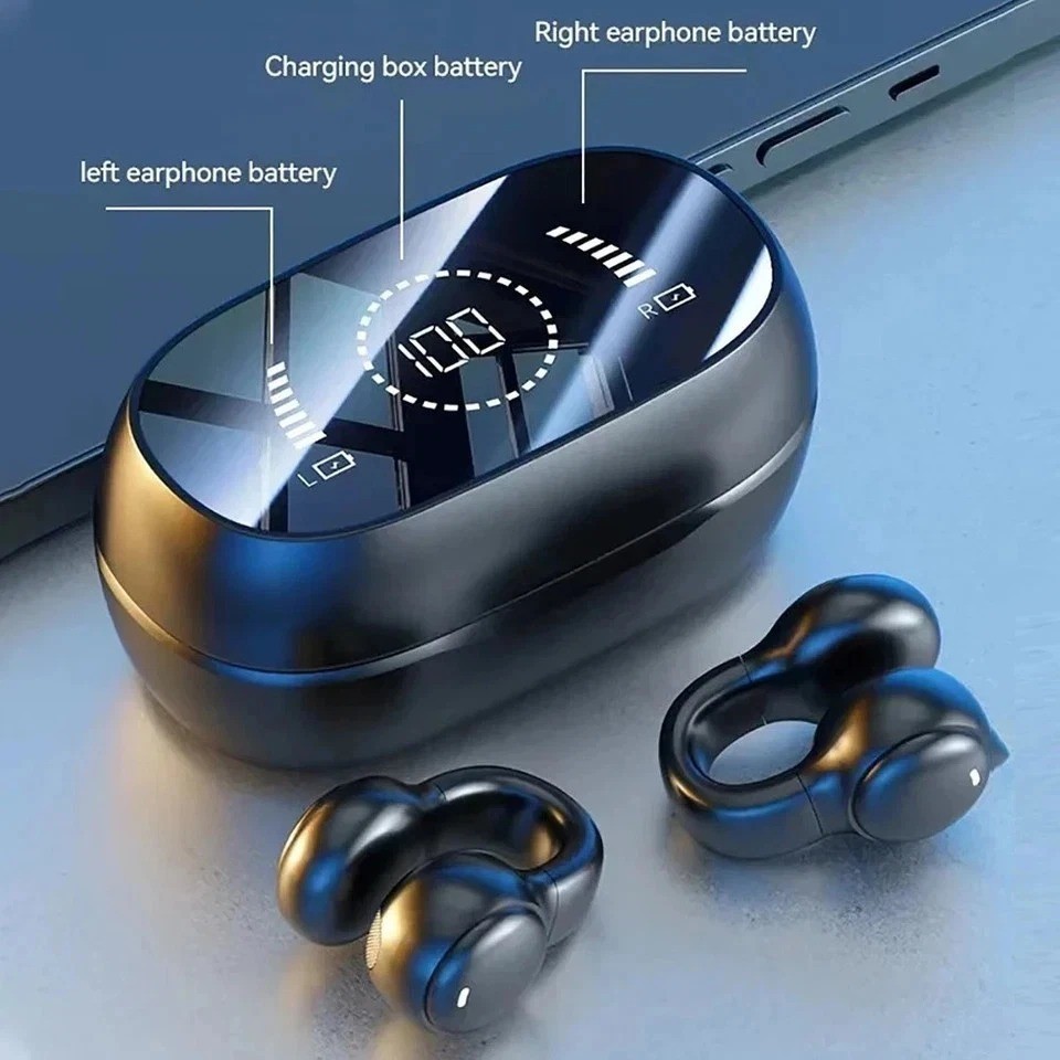 Bose M47 Wireless Earbuds Ear Clips Bluetooth Sport Buds With Charging Case NEW