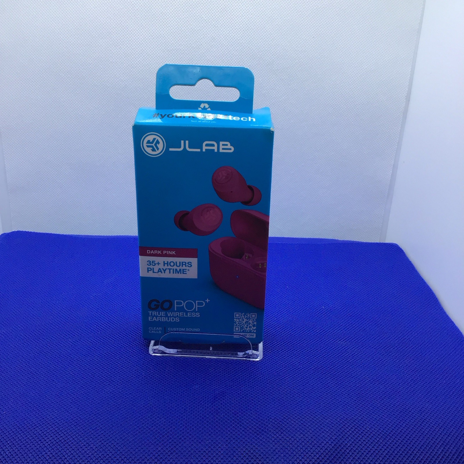 JLab GO Air POP True Wireless In-Ear Headphones – Dark Pink (EBGAIRPOPRLLC124)