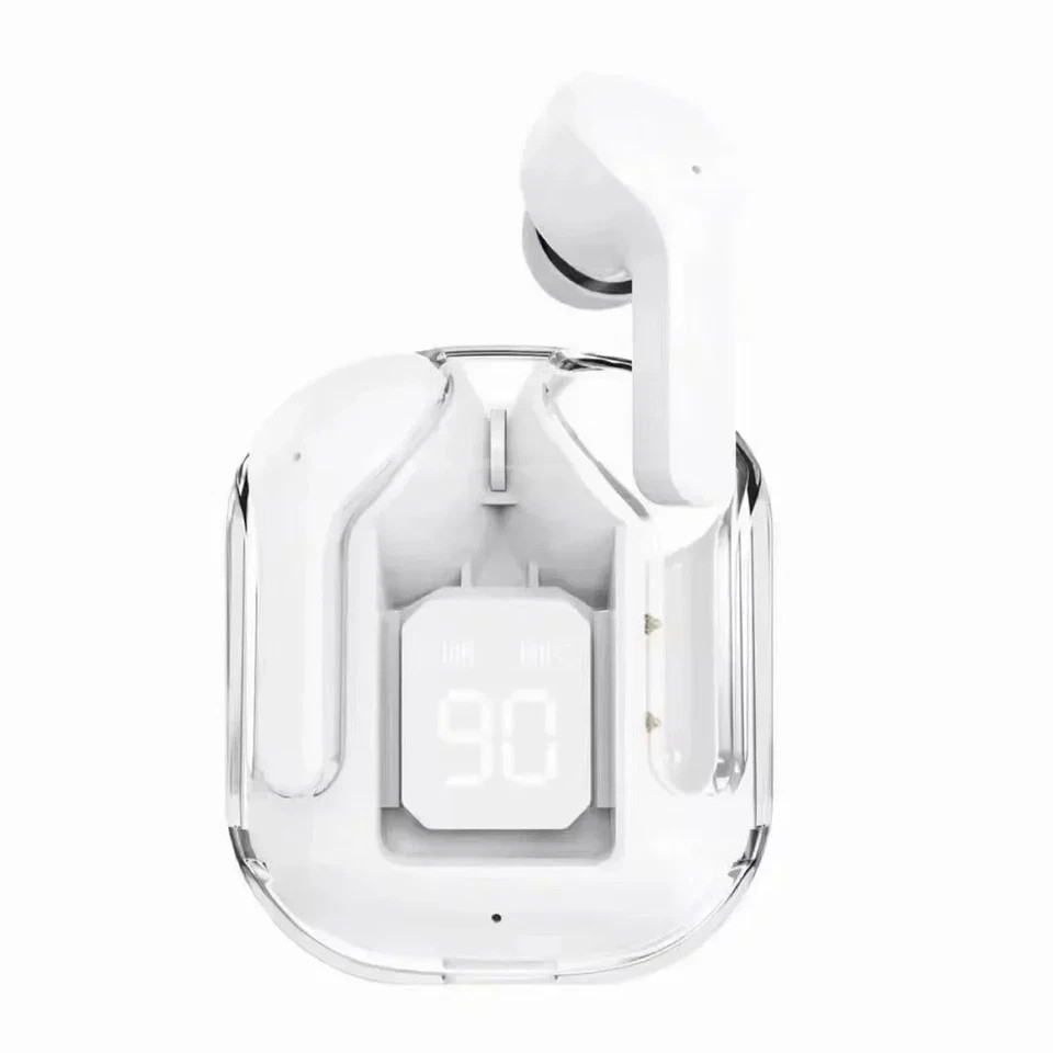 TWS Transparent Earphones LED Digital Display Wireless Bluetooth Stereo Earbuds
