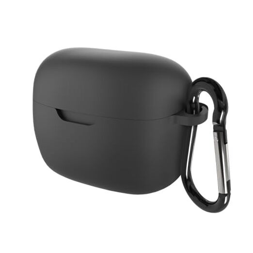 Silicone Case Cover Compatible with JBL Tune Beam True Wireless Earbuds Black