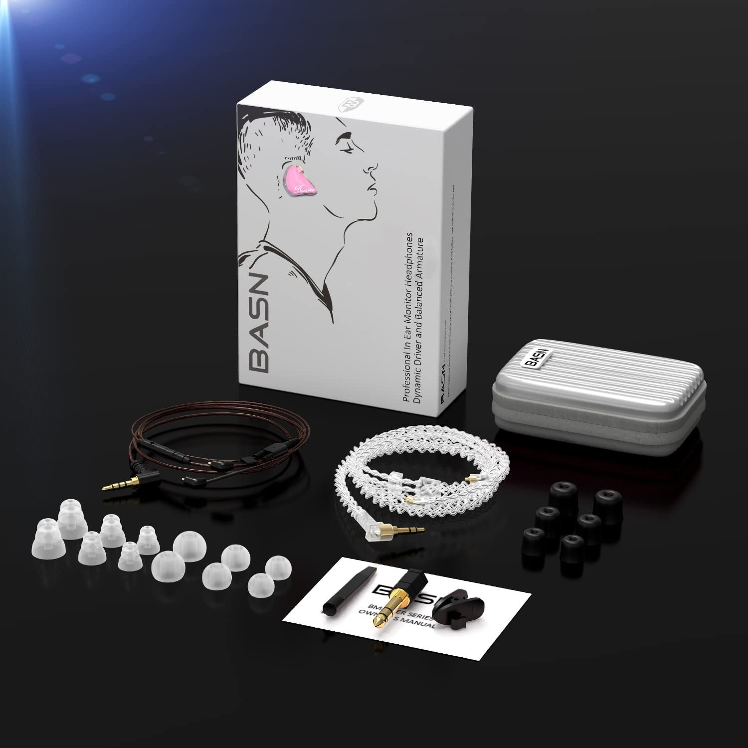 Triple Driver In-Ear Monitor Headphones, Detachable MMCX Cables, Musician Earpho
