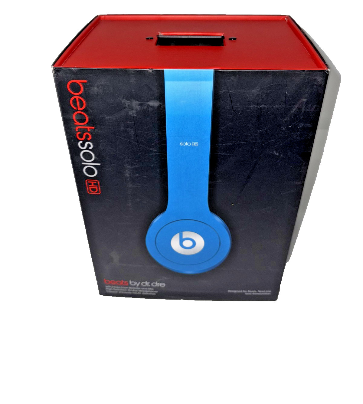Beats Solo HD On-Ear Headphones Blue – With Case & Cable – Tested & Working USA
