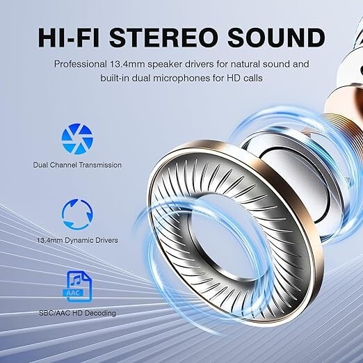 Wireless Earbuds Bluetooth 5.3 Headphone Headset Hi-Fi Stereo Noise Cancellation