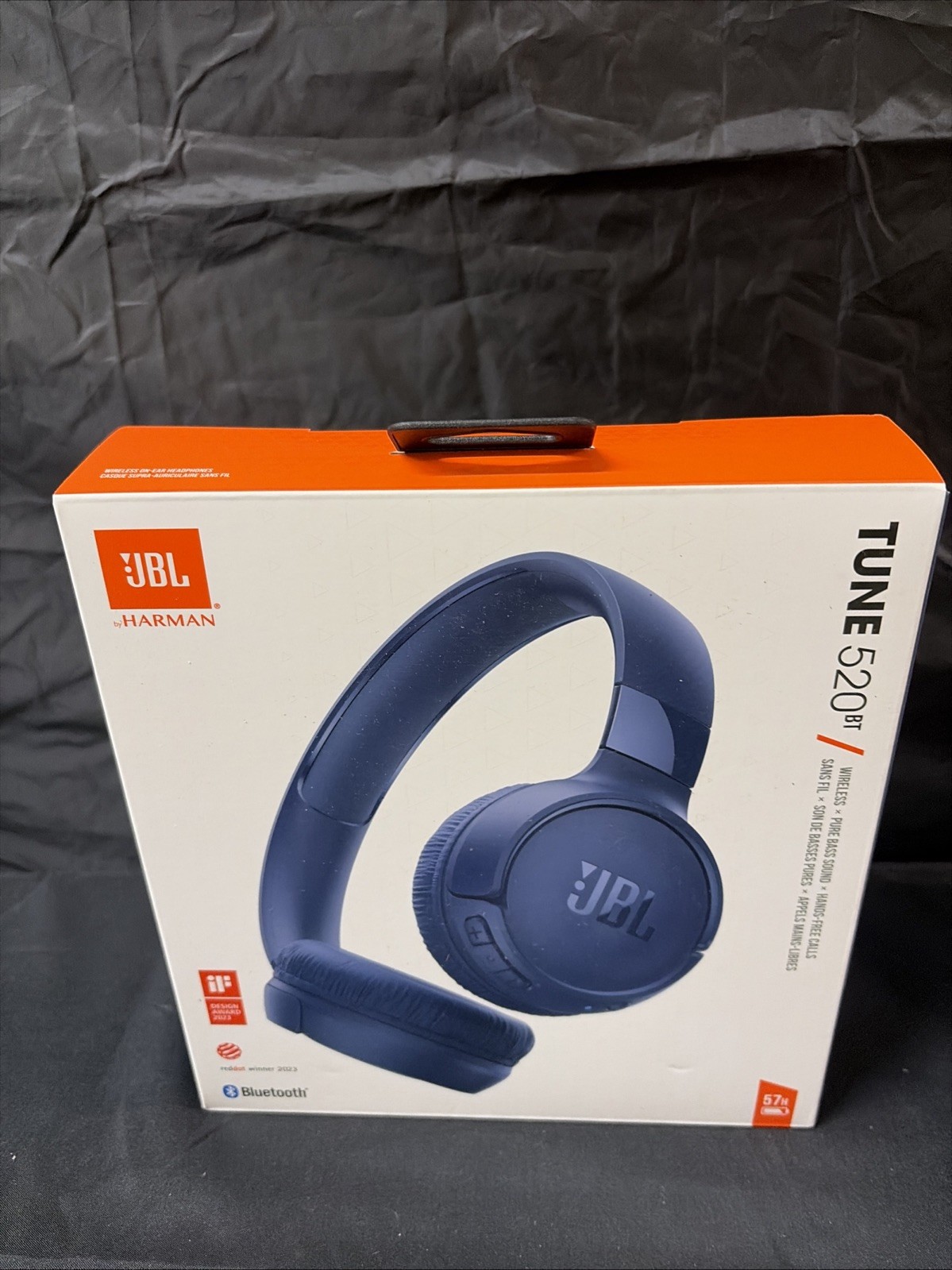 JBL Tune 520BT Bluetooth Wireless On-Ear Headphones – Blue