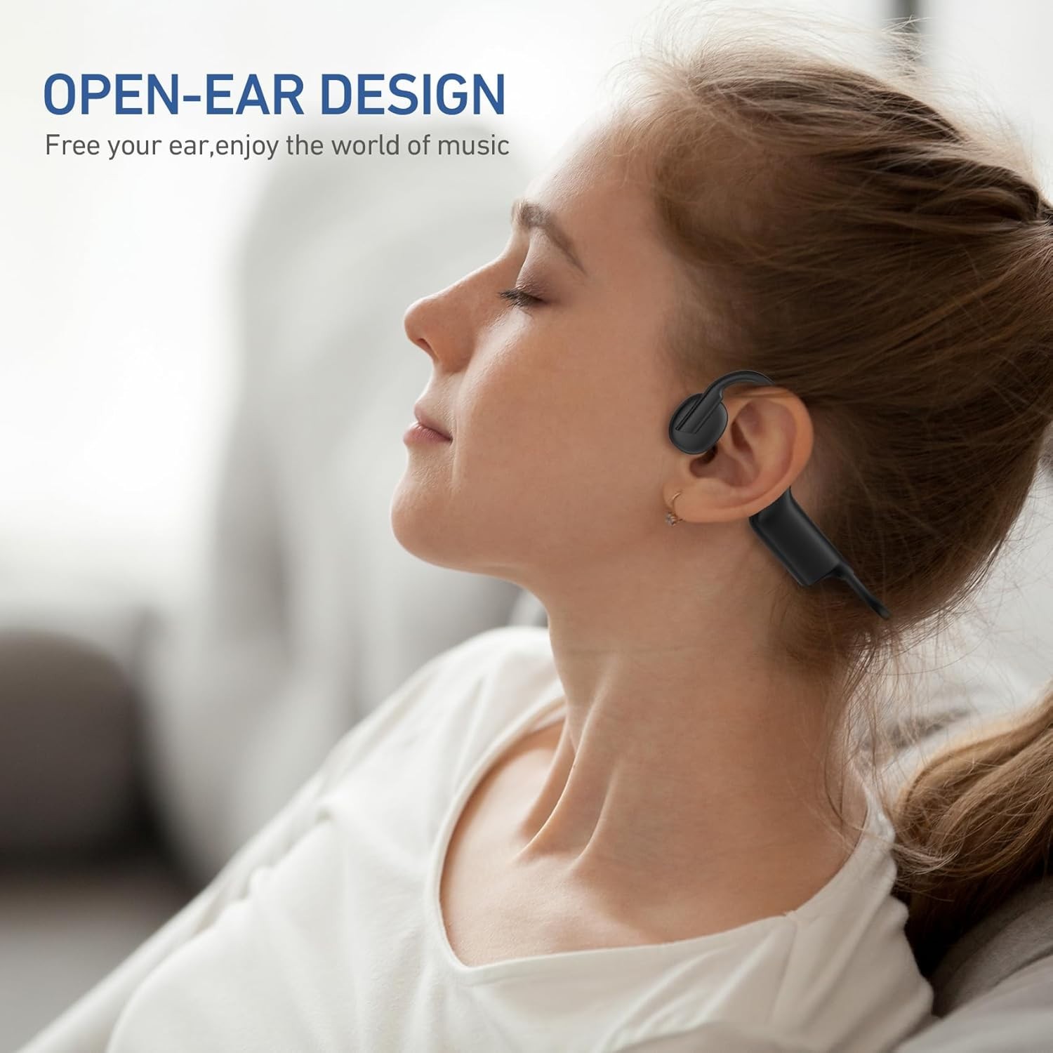 Bone Conduction Headphones with Bluetooth 5.4 – Waterproof Open Ear Design