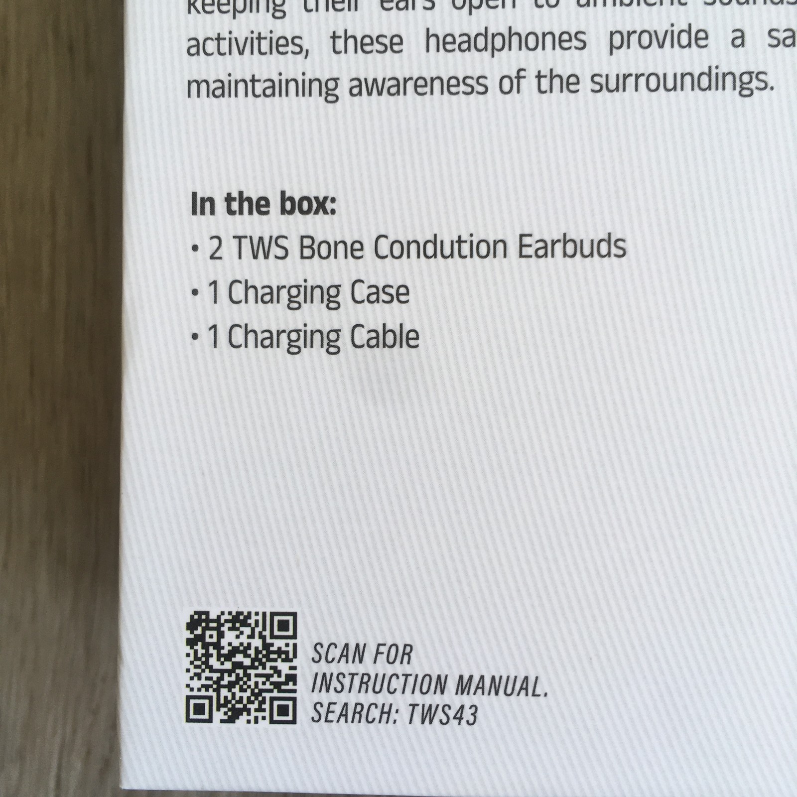 Bluestone AirFit Bone Conduction Bluetooth Earbuds Black New in Box SEALED