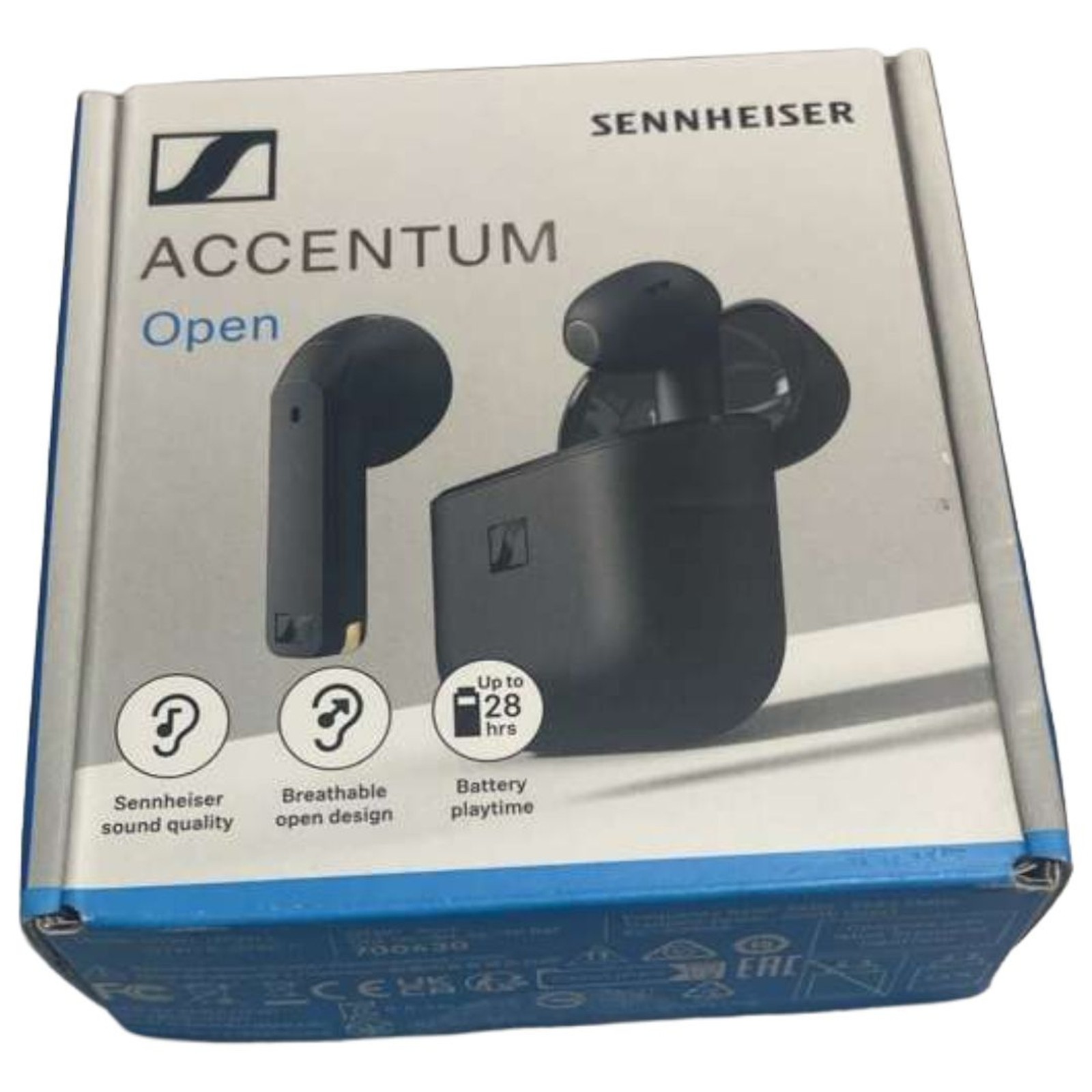 Sennheiser ACCENTUM Open True Wireless Bluetooth Earbuds Black ANC Open-Ear HD